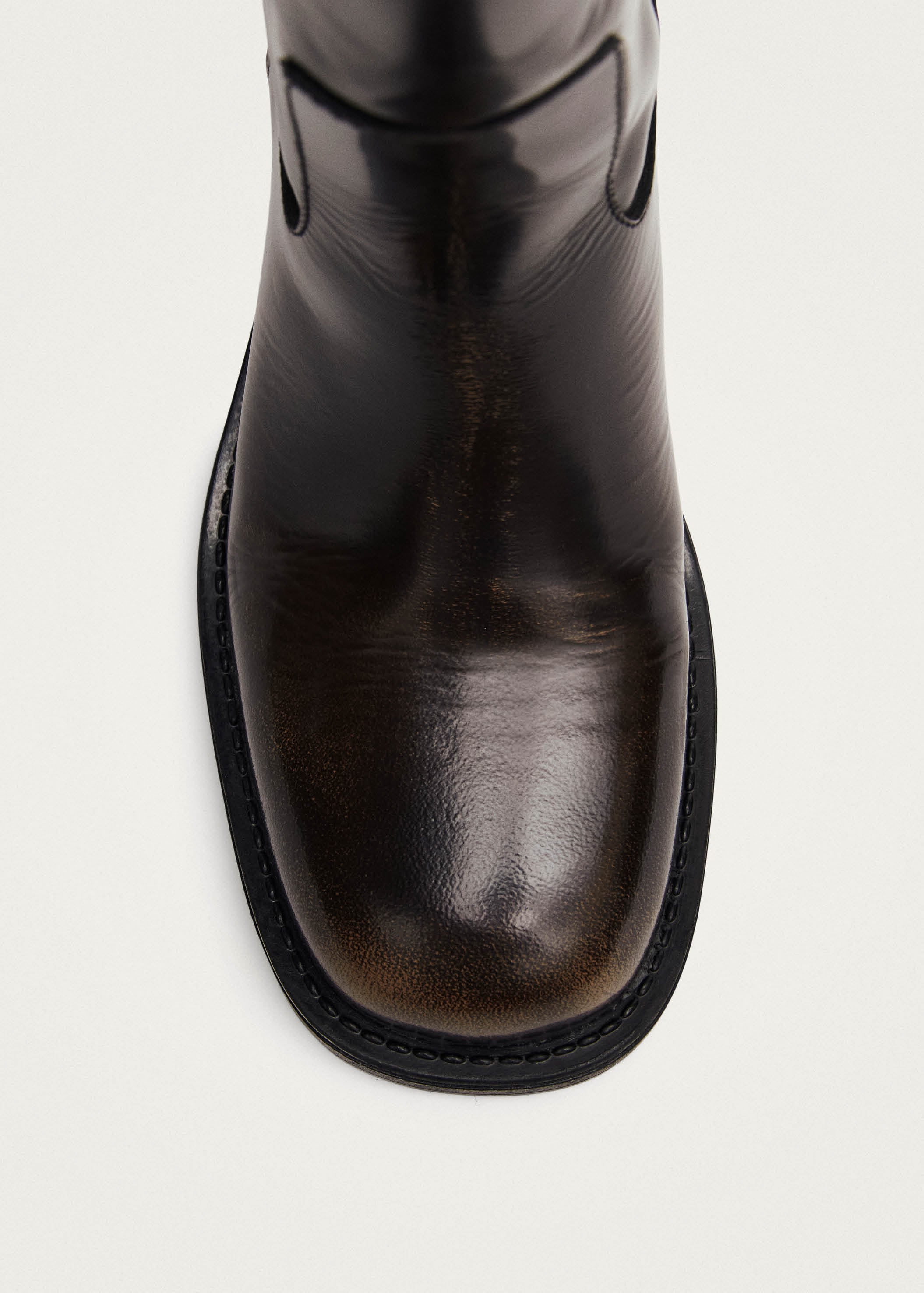 Alohas Sajan Vintage Effect Leather Boots - Brown
