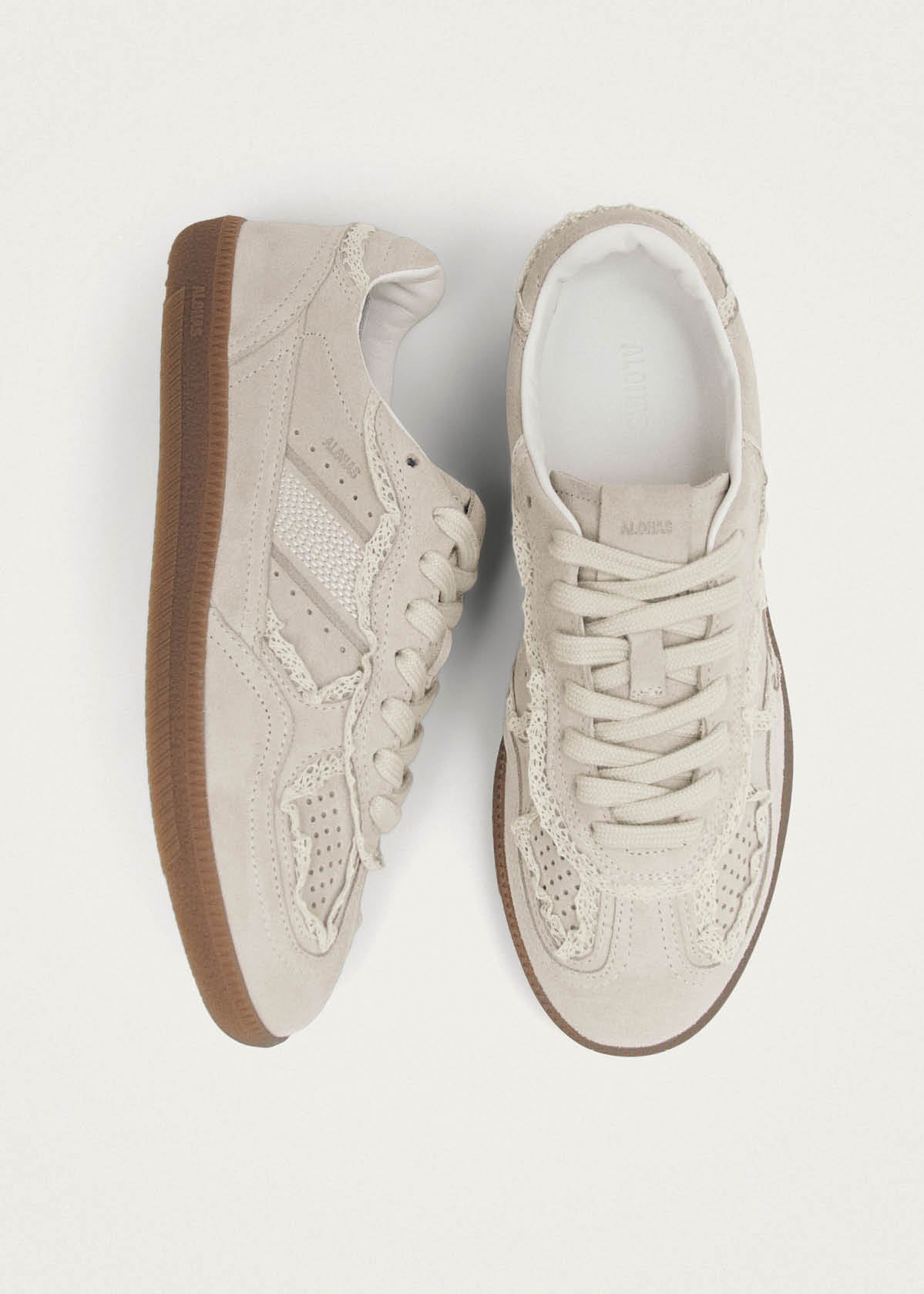 Alohas Tb.490 Crochet Cream Leather Sneakers