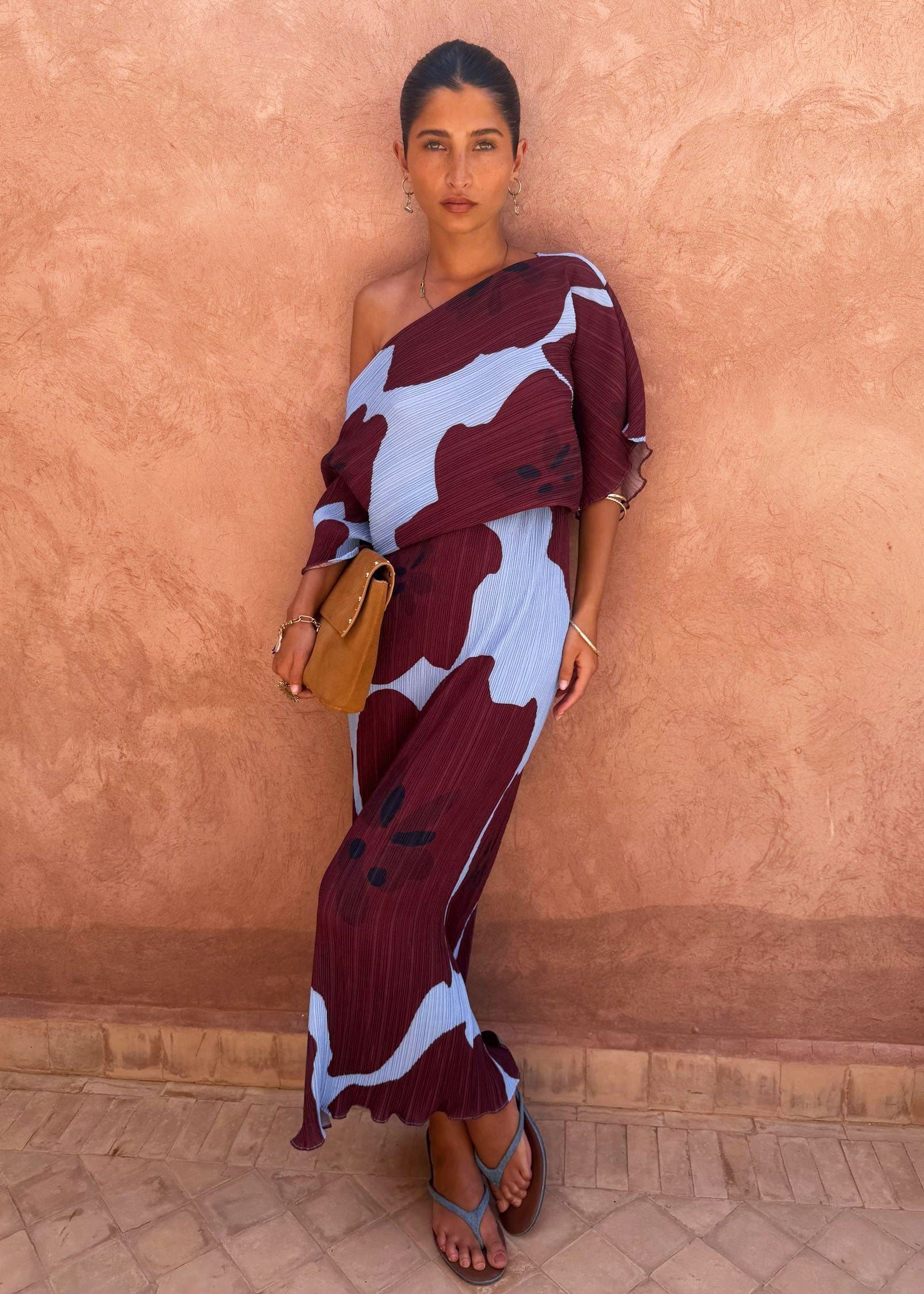 Never Fully Dressed Blue Jaden Floral Tilly Plisse Dress