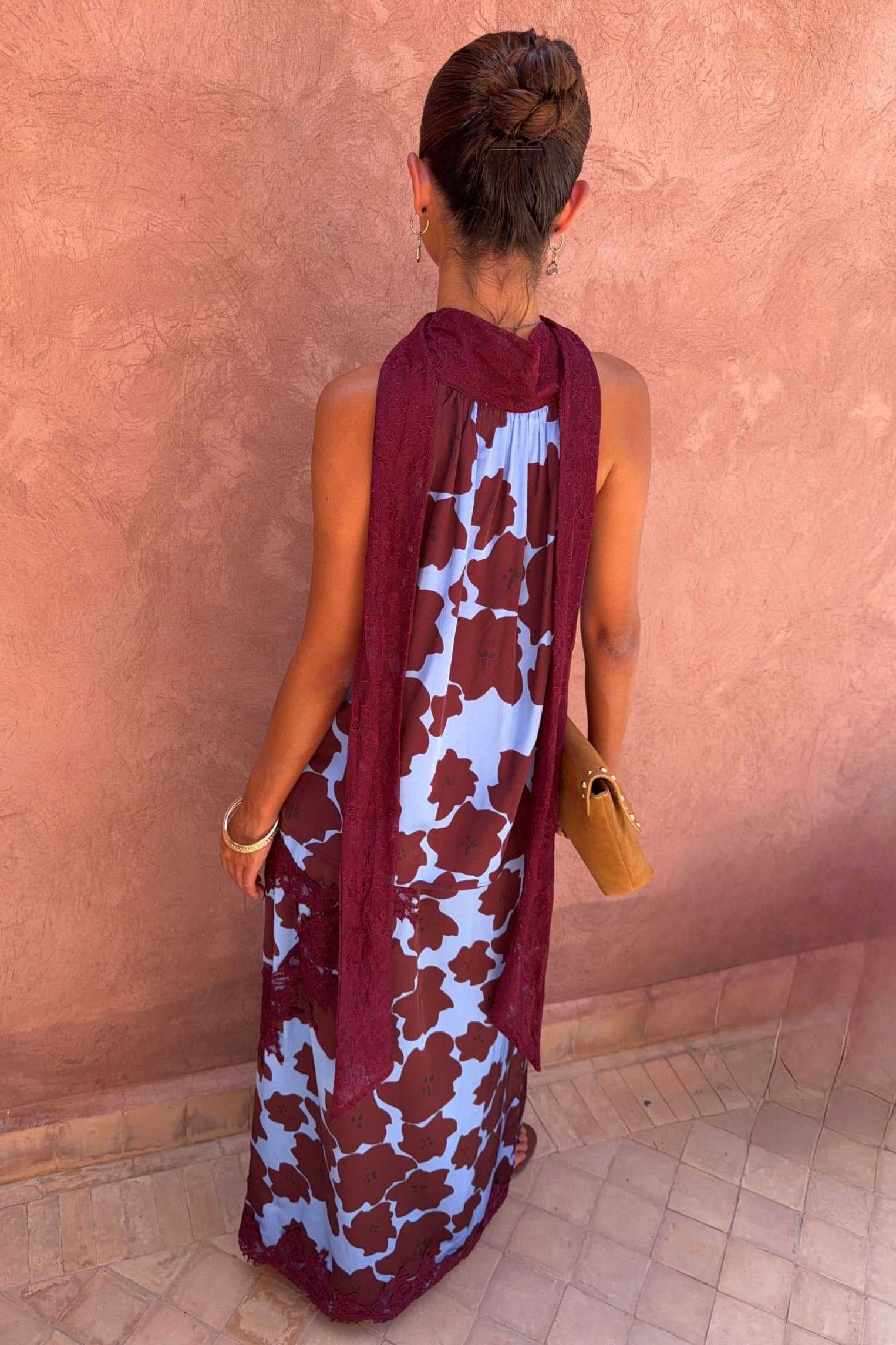 Never Fully Dressed Burgundy Jaden Floral Lily Skirt