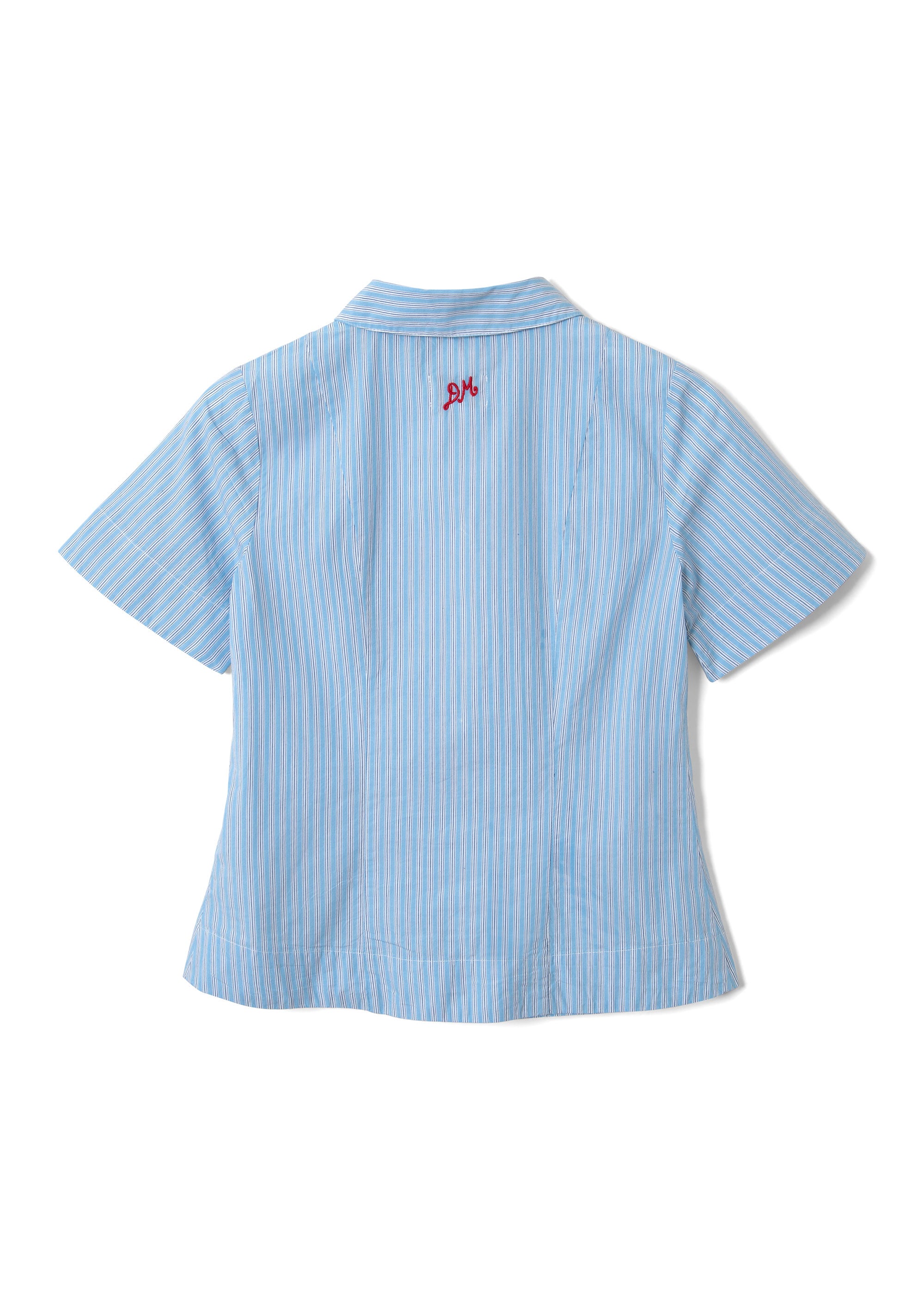 Damson Madder Ebba Shirt - Mini Blue Stripe