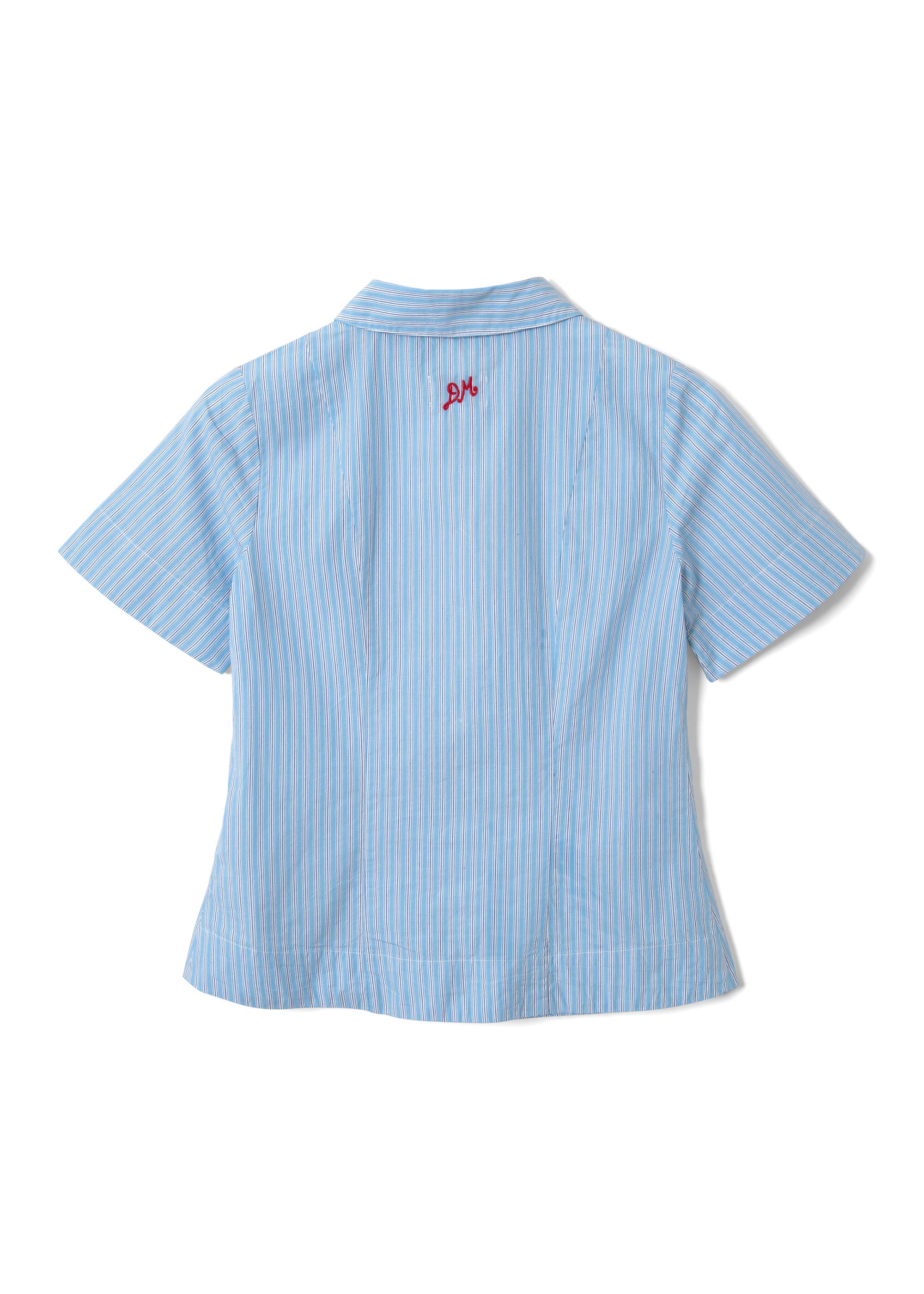 Damson Madder Ebba Shirt - Mini Blue Stripe