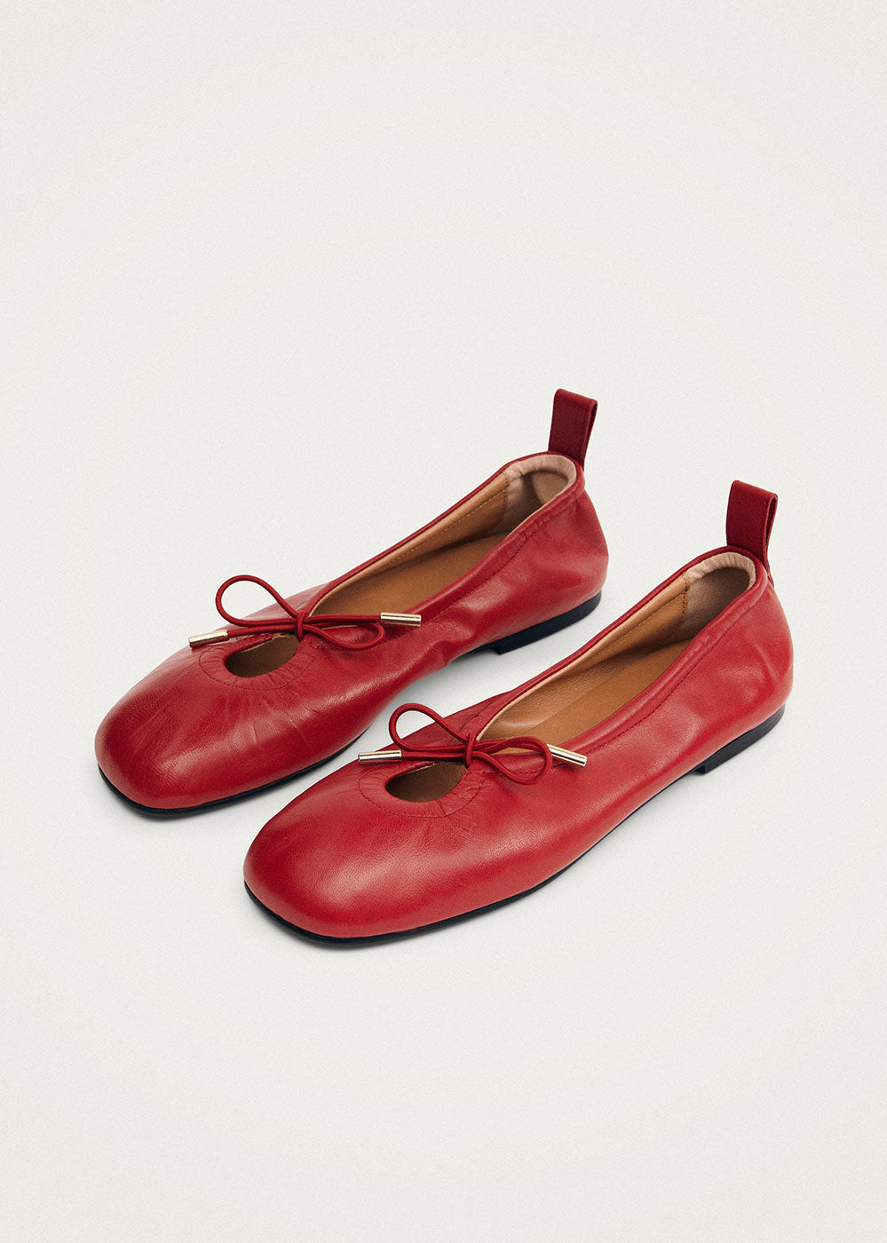 Alohas Rosalind Leather Ballet Flats - Red