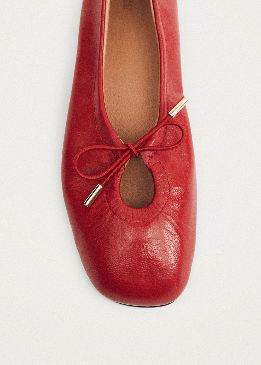 Alohas Rosalind Leather Ballet Flats - Red