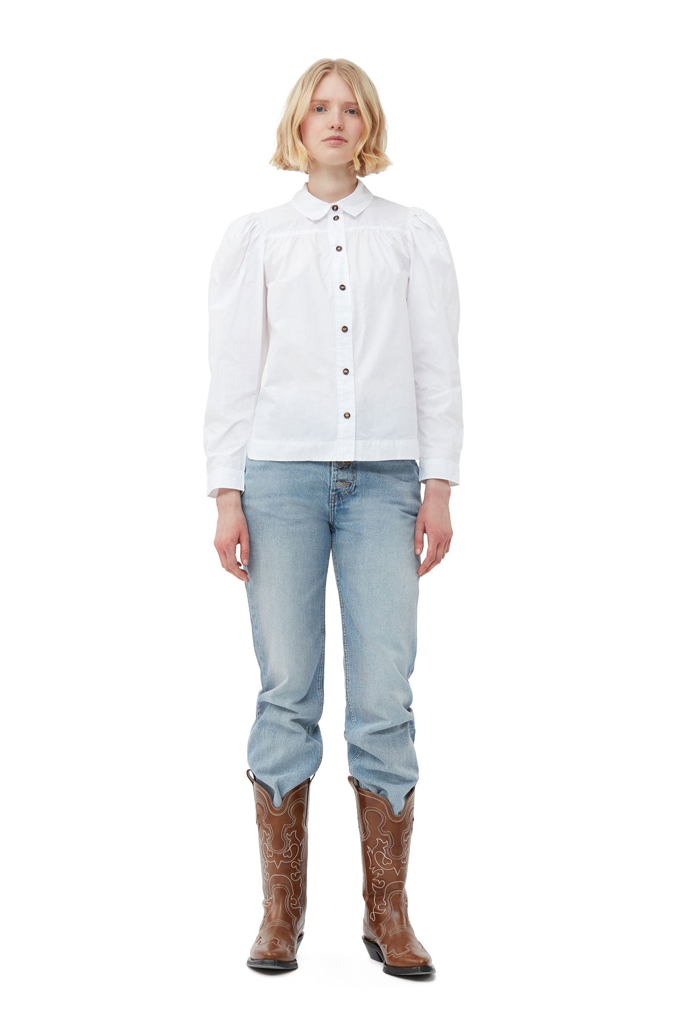 GANNI - Cotton Poplin Shirt.