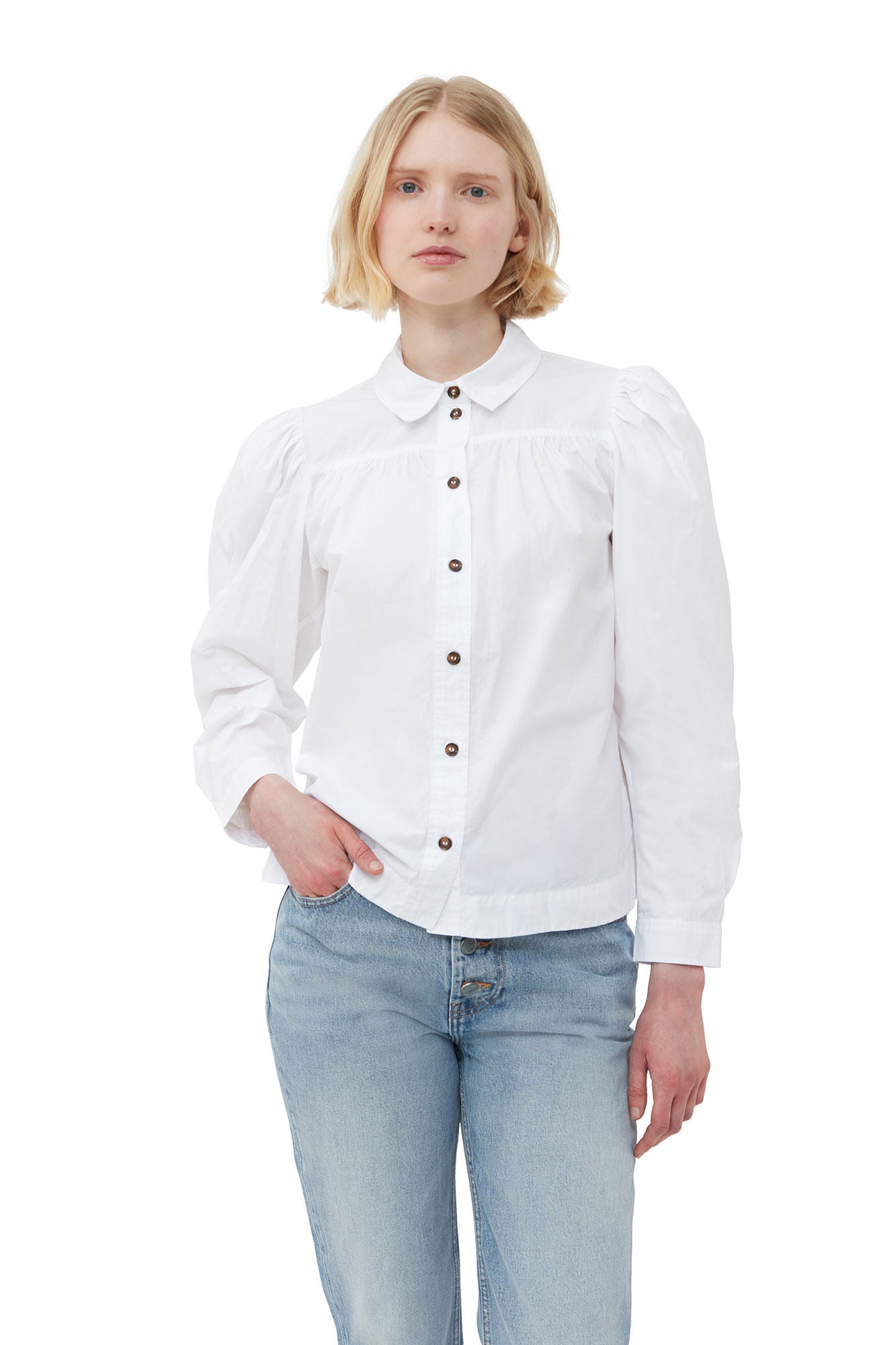 GANNI - Cotton Poplin Shirt.