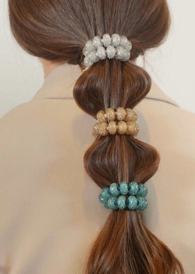 Scrunchie Is Back BICHOUS Glitter Donuts Hair Tie Bracelet - Brown