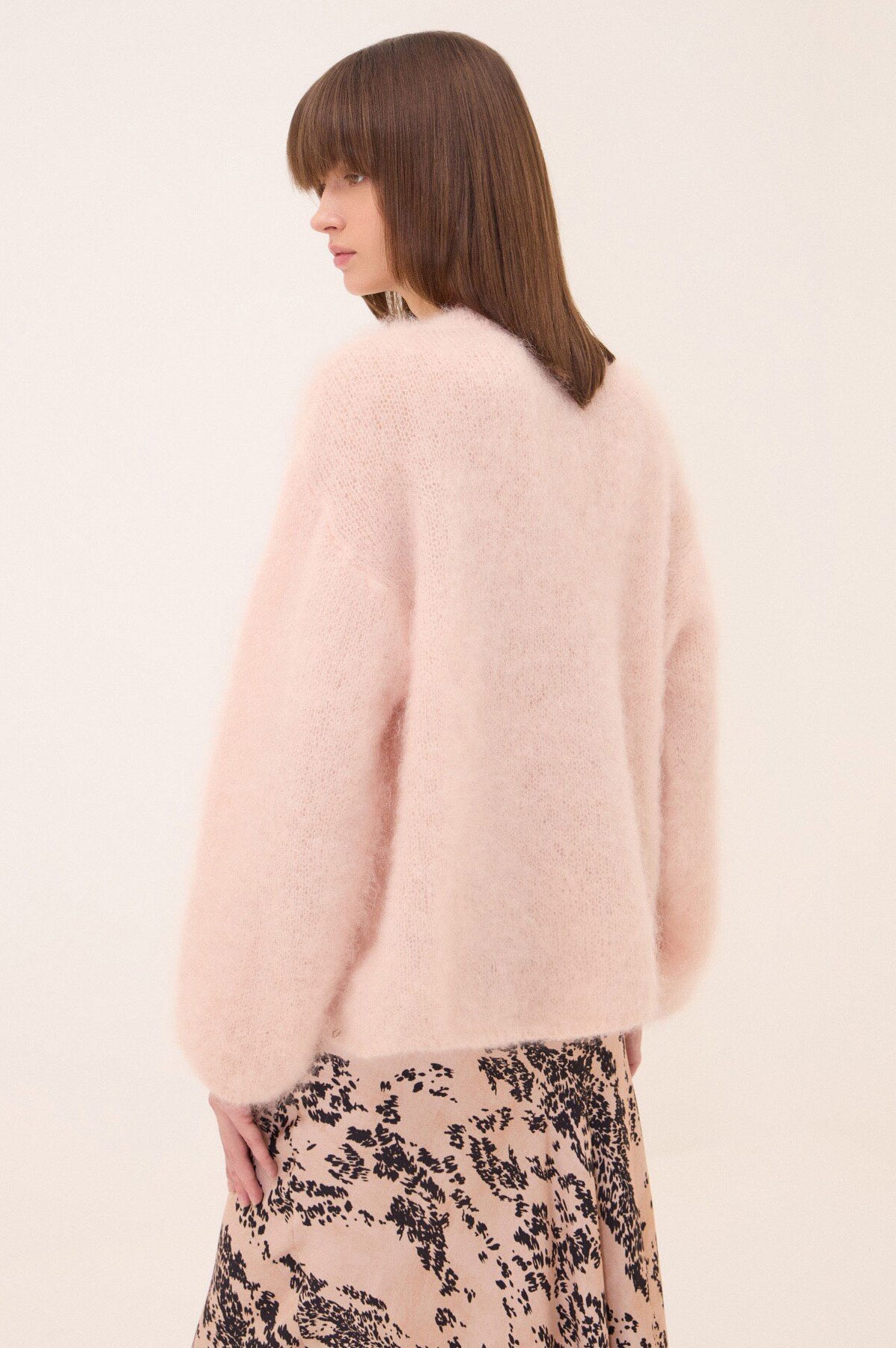 Ottod'Ame Oversized V-Neck Sweater - Rose