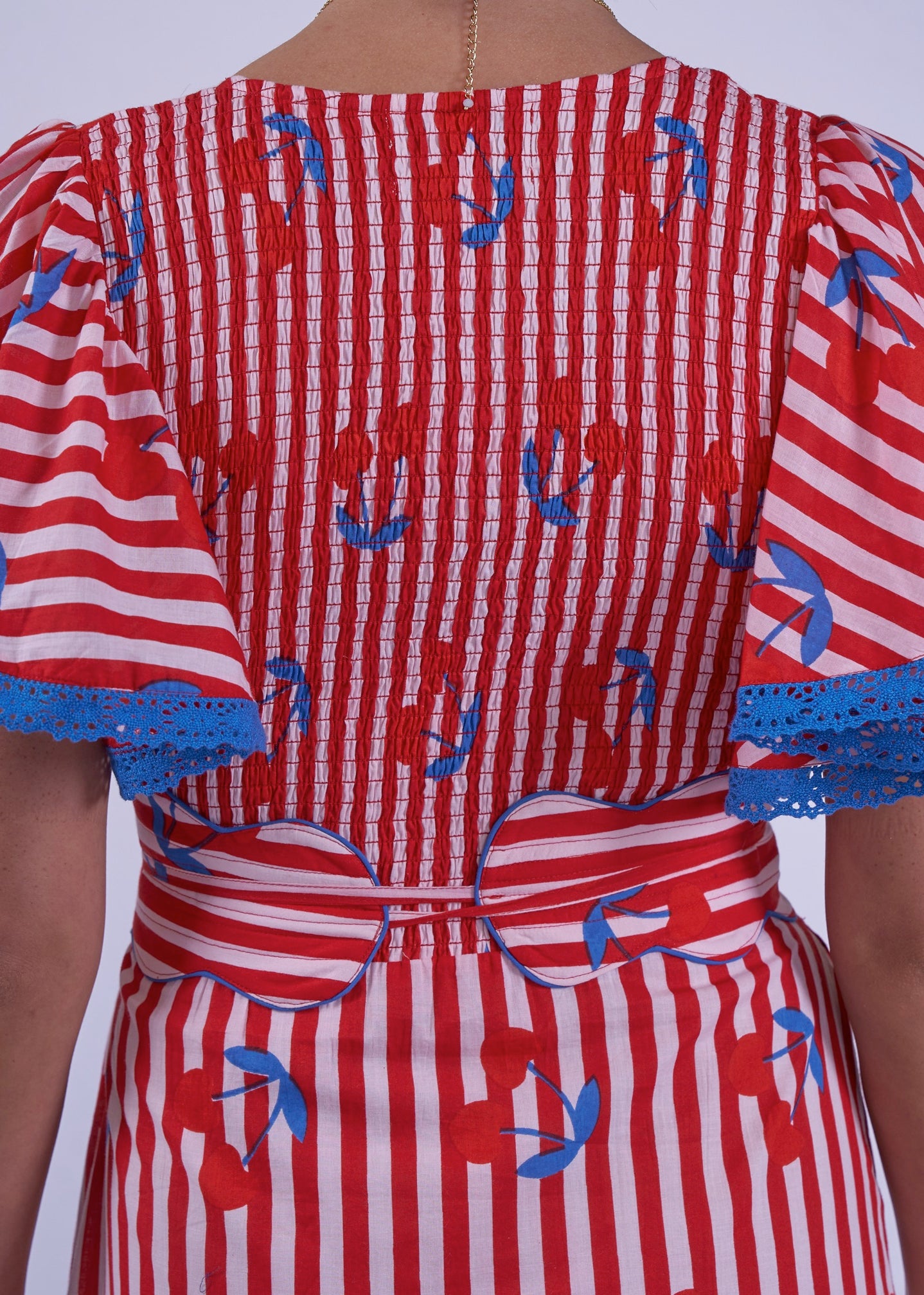 New Day Originals Feather Dress - Cherry Stripe