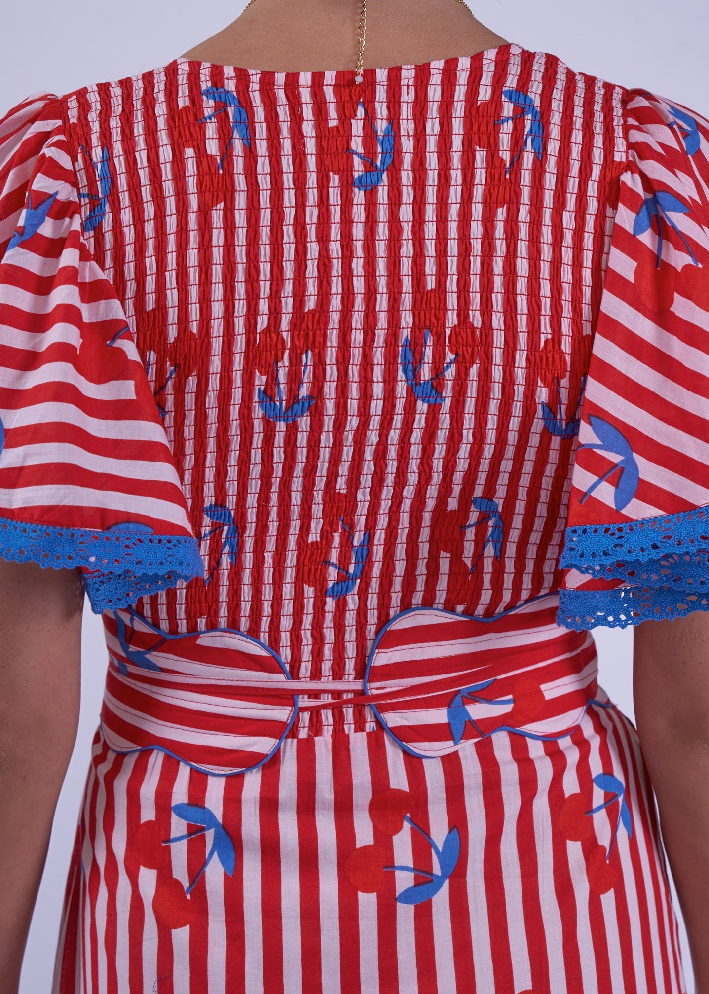 New Day Originals Feather Dress - Cherry Stripe