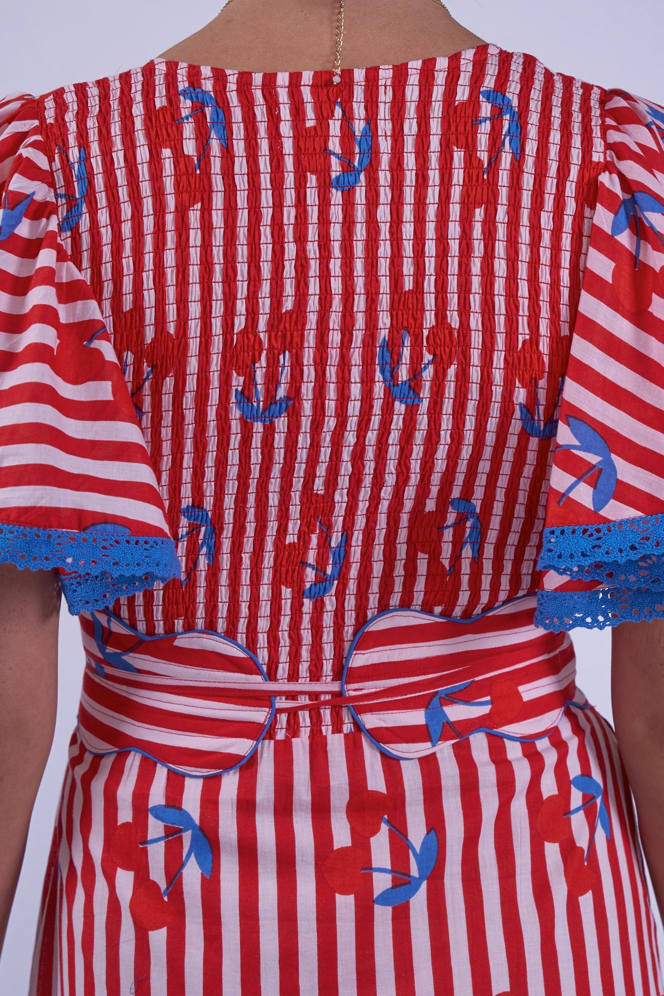 New Day Originals Feather Dress - Cherry Stripe
