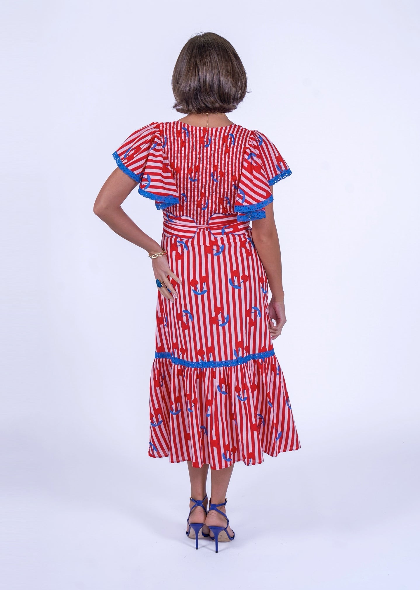 New Day Originals Feather Dress - Cherry Stripe