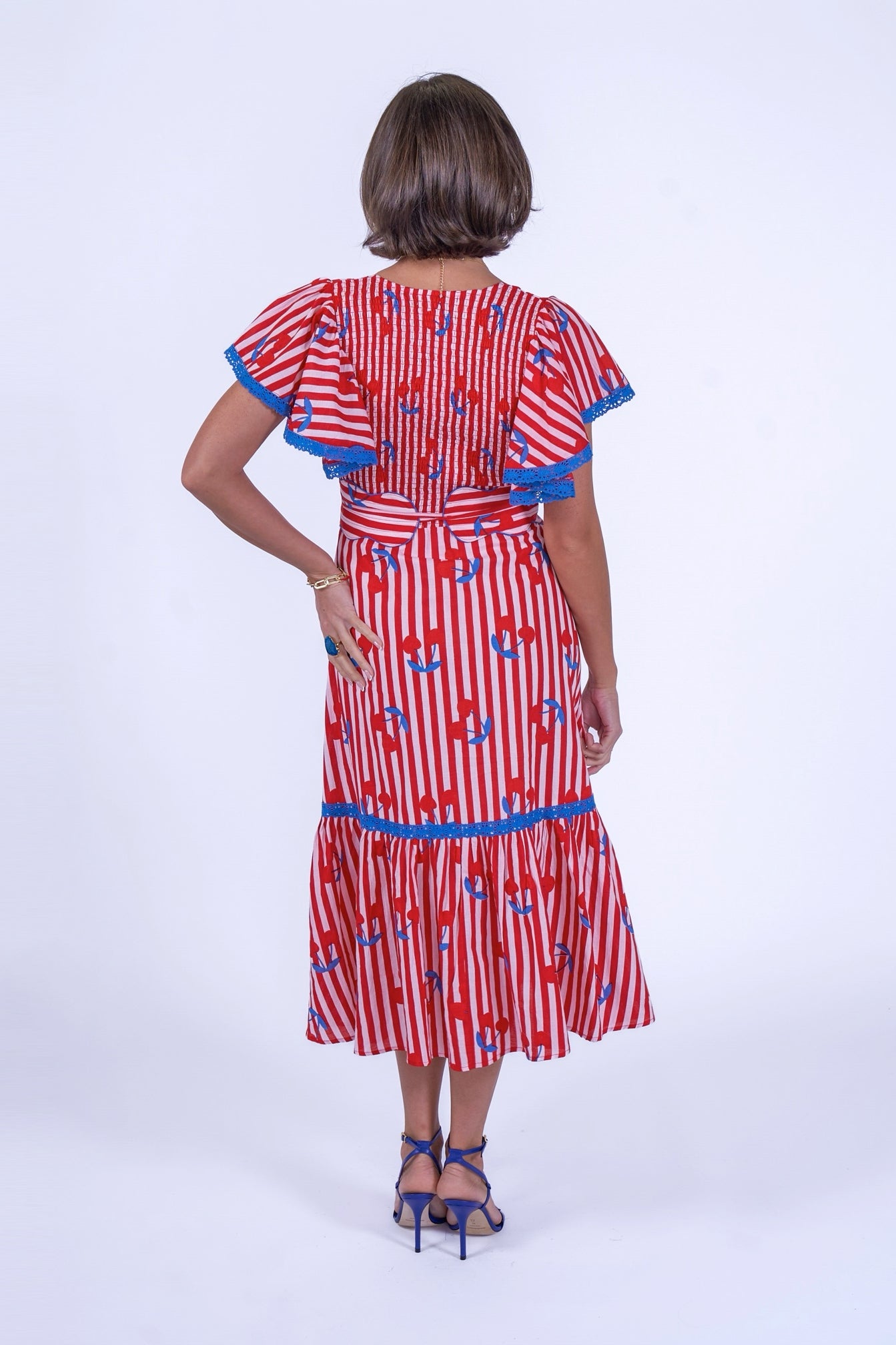 New Day Originals Feather Dress - Cherry Stripe