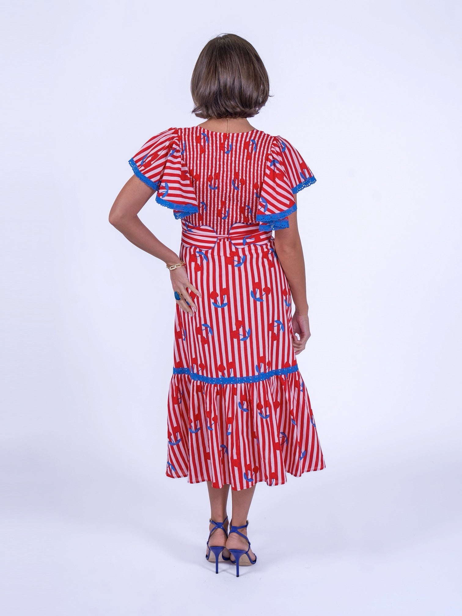 New Day Originals Feather Dress - Cherry Stripe