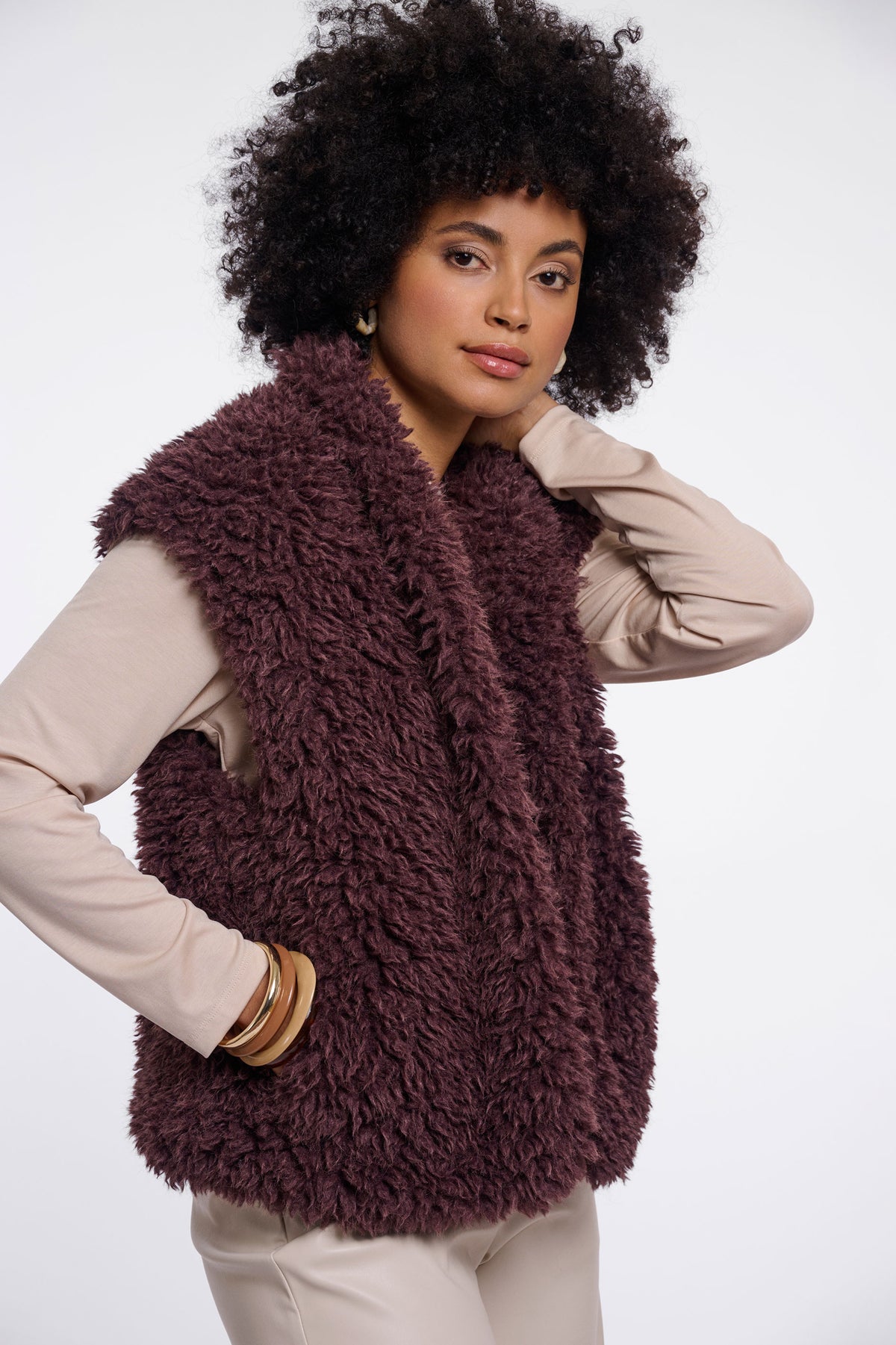 Rino & Pelle Freya Waistcoat - Coffee Bean