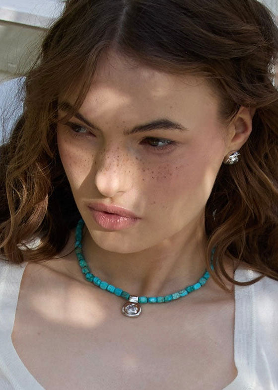 By Alona Dunaway Necklace - Turquoise and Silver