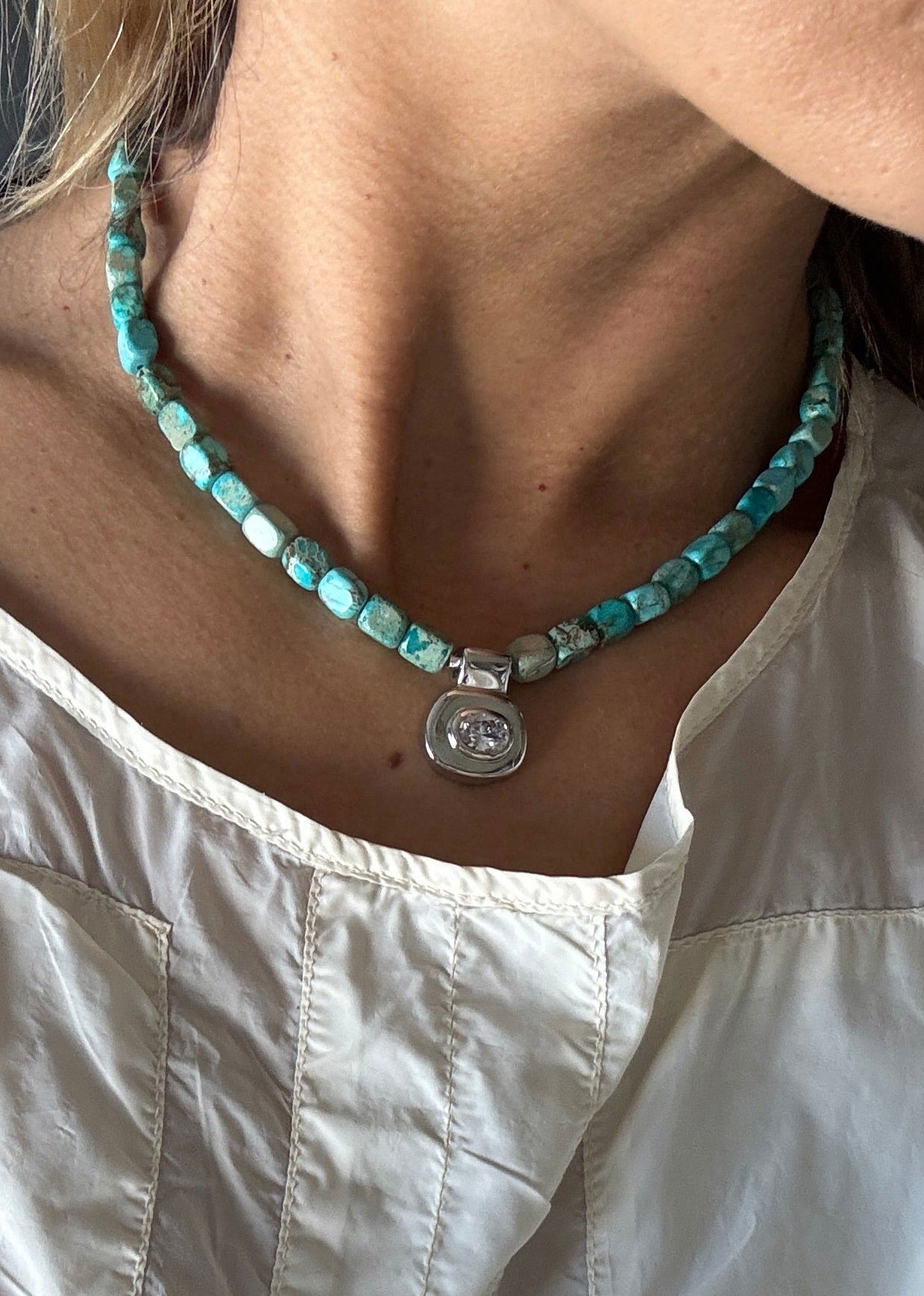 By Alona Dunaway Necklace - Turquoise and Silver