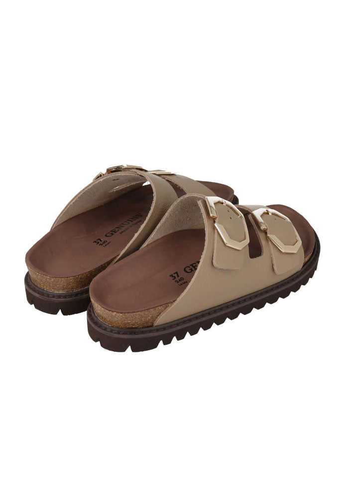 Genuins Galia Embossed Sandal - Taupe