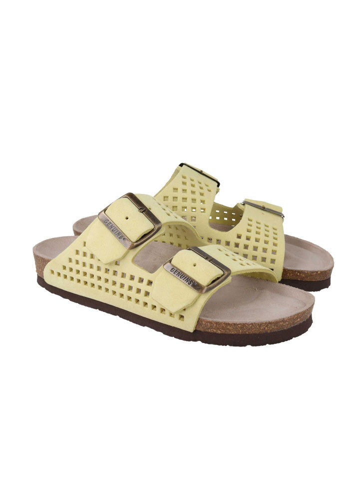 Genuins Honolulu Velour Sandal - Butter
