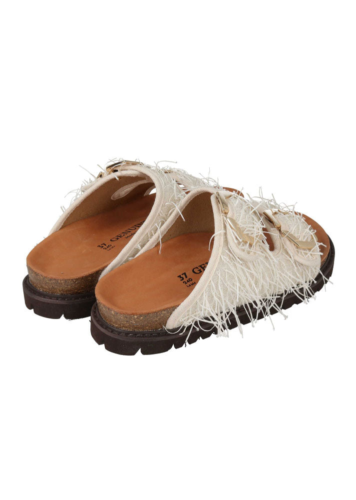 Genuins Galia Fringes Sandal - Ivory