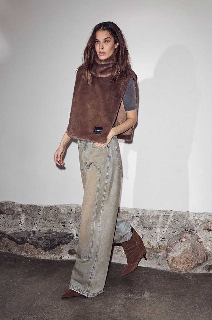 Haute L’amitié Fur Neck Warmer - Brown
