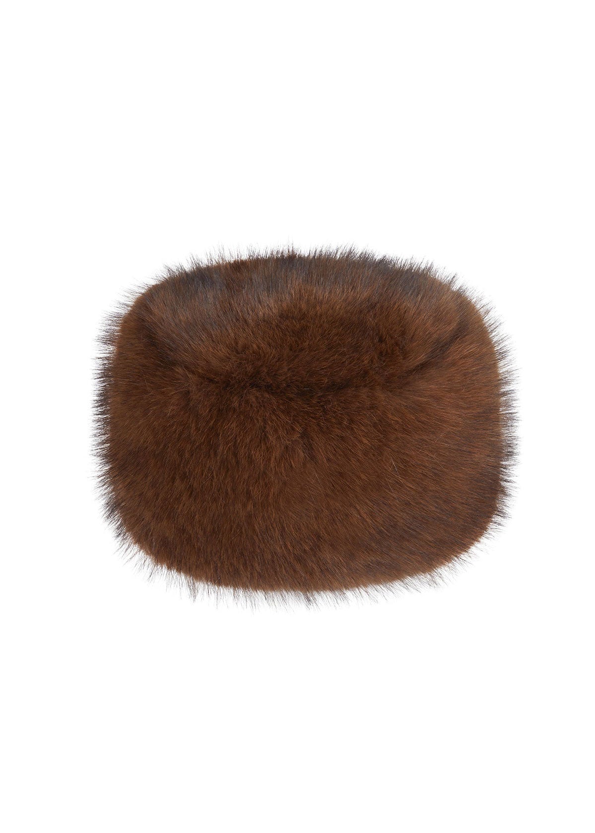 Helen Moore Faux Fur Pillbox Hat - Mahogany