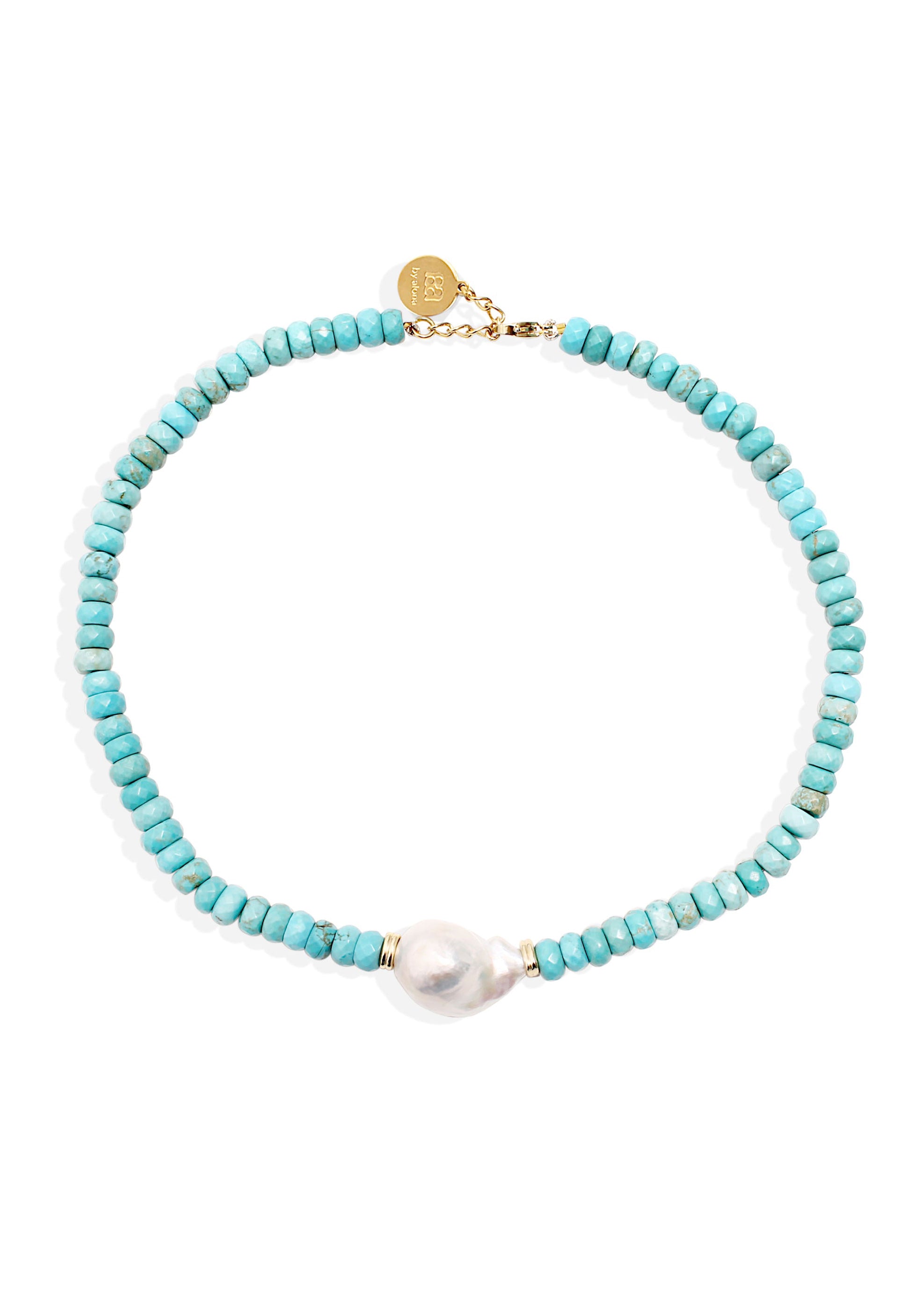 By Alona Iman Necklace - Turquoise and Pearl