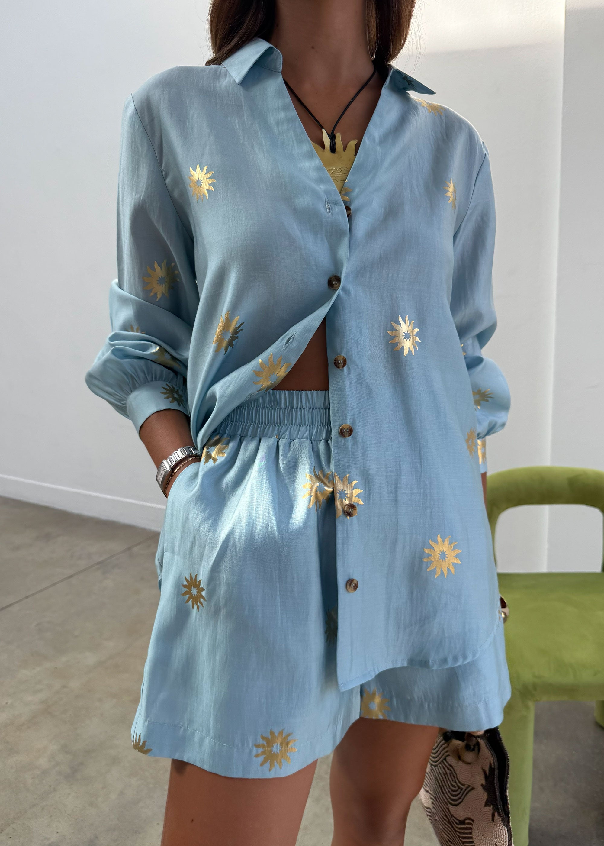 Never Fully Dressed Ice Blue Sun Elissa Shorts