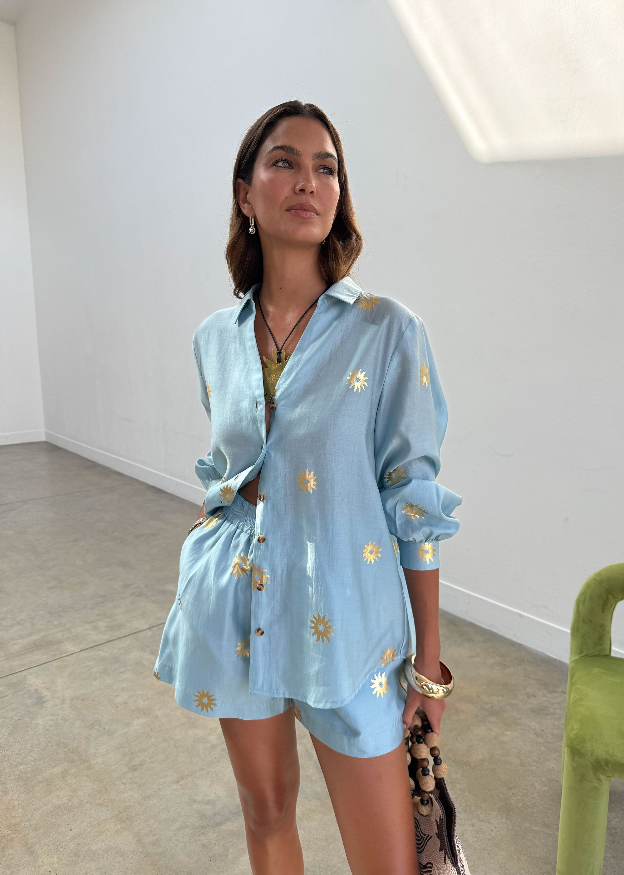 Never Fully Dressed Ice Blue Sun Elissa Shorts