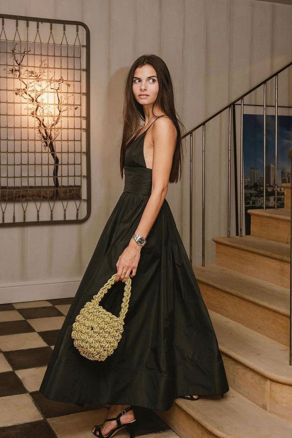 Isla De Gar Hive Luxe Cord Bag - Gold