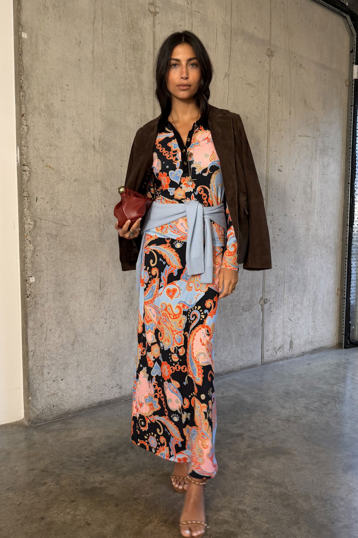 Never Fully Dressed Paisley Rib Dorris Skirt