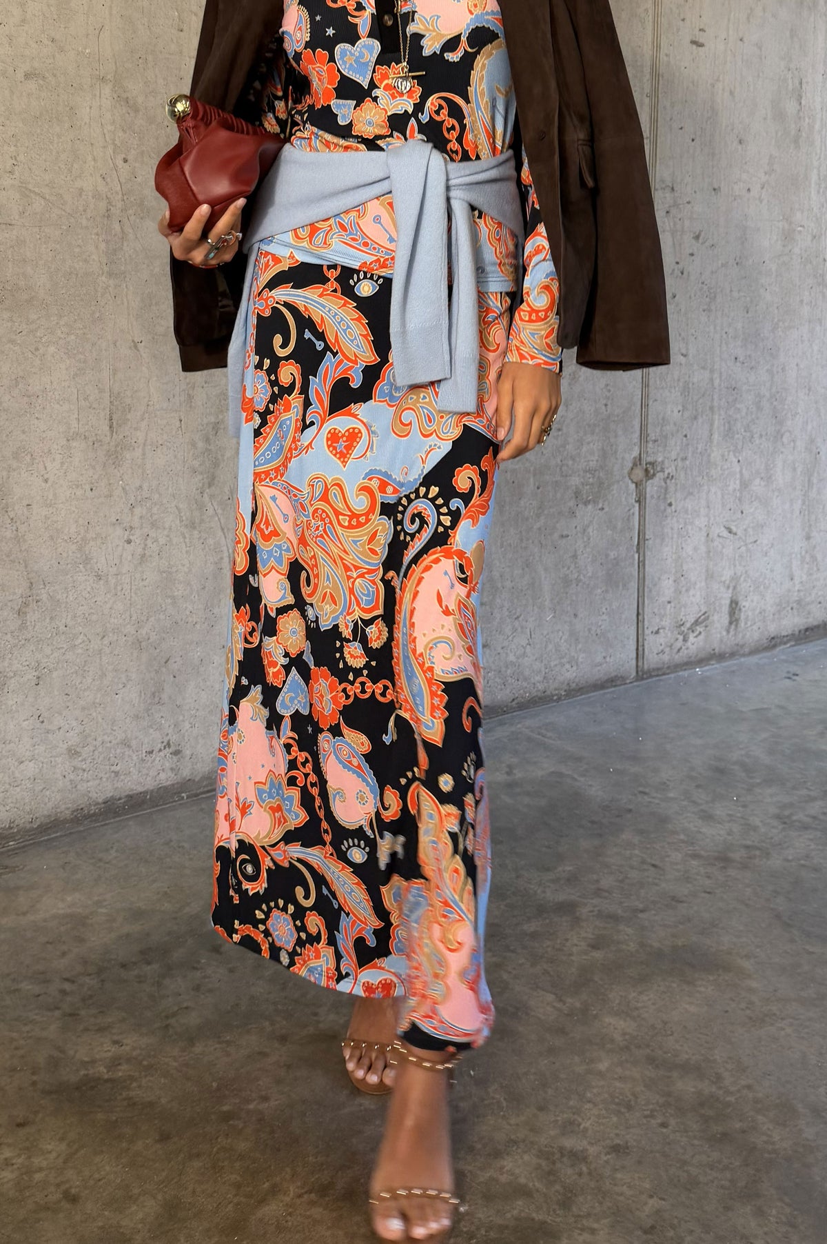 Never Fully Dressed Paisley Rib Dorris Skirt