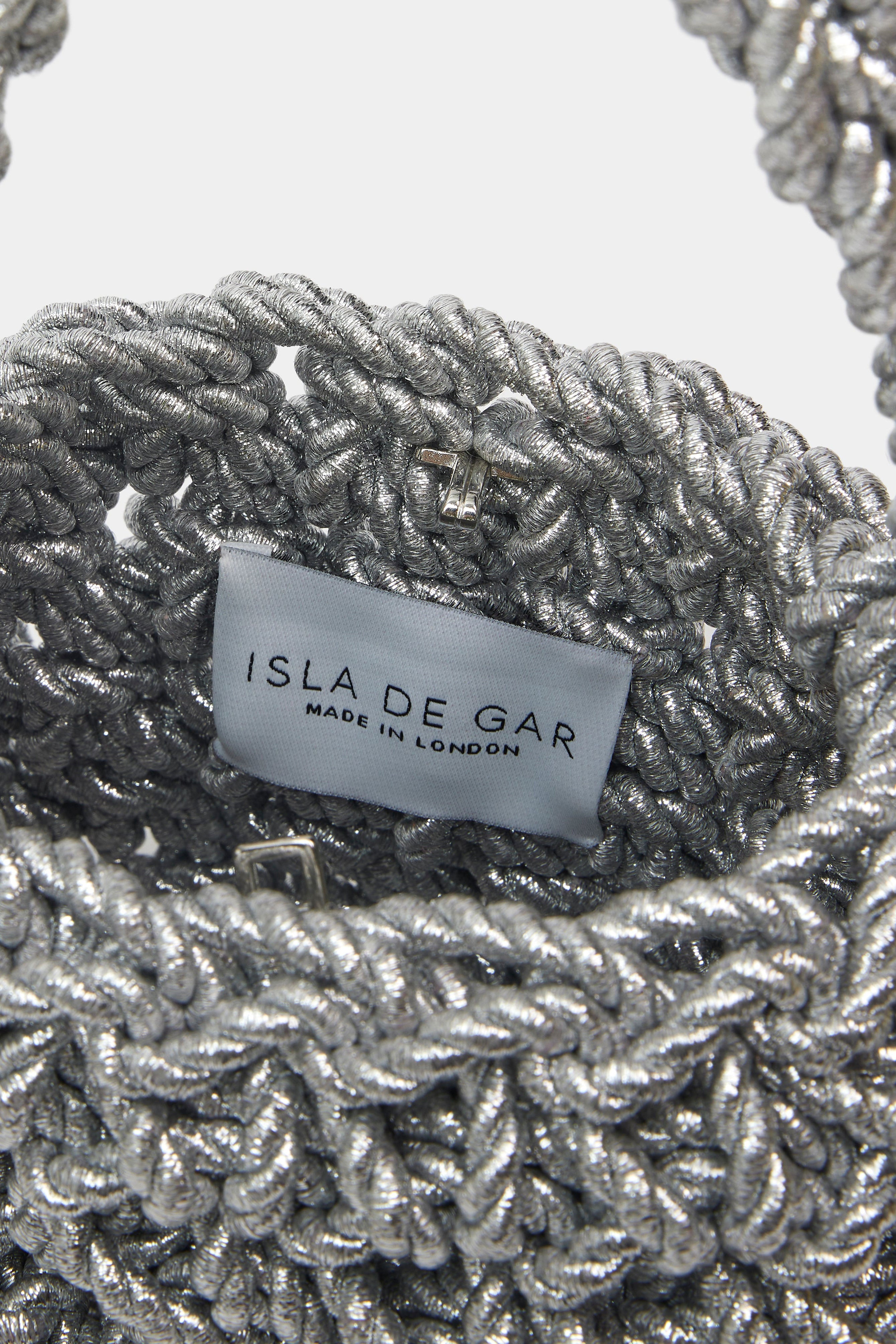 Isla De Gar Hive Luxe Cord Bag - Silver