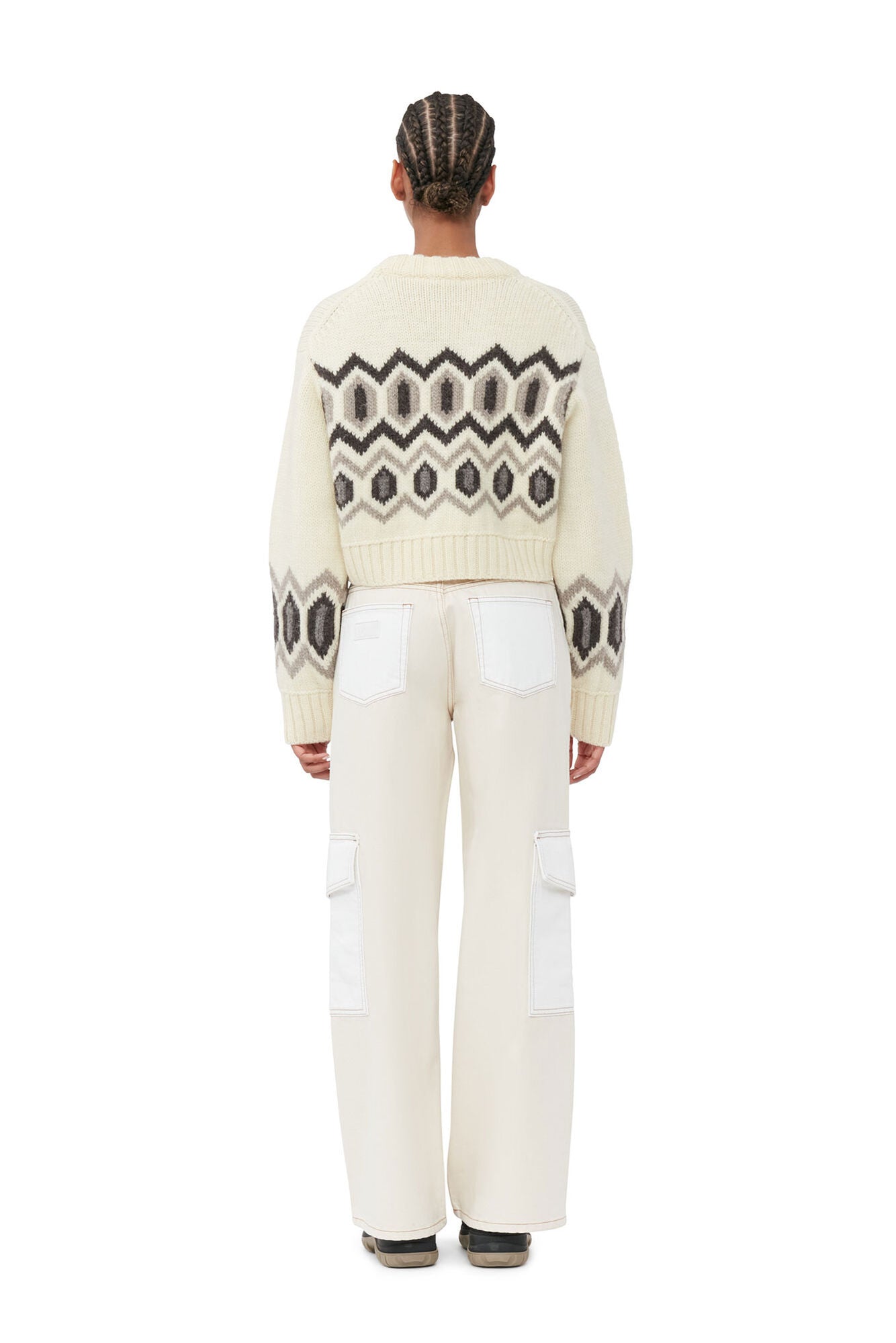 GANNI - Ecru Denim Angi Egret