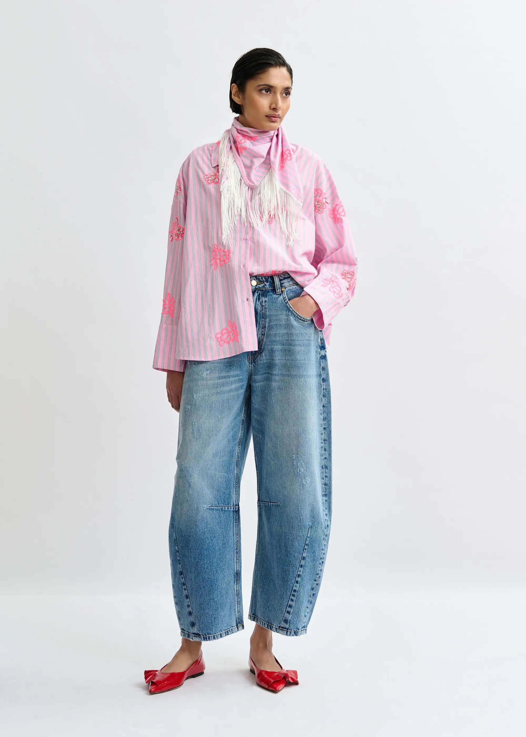 Essentiel Antwerp Jalinki Striped Shirt - Pink