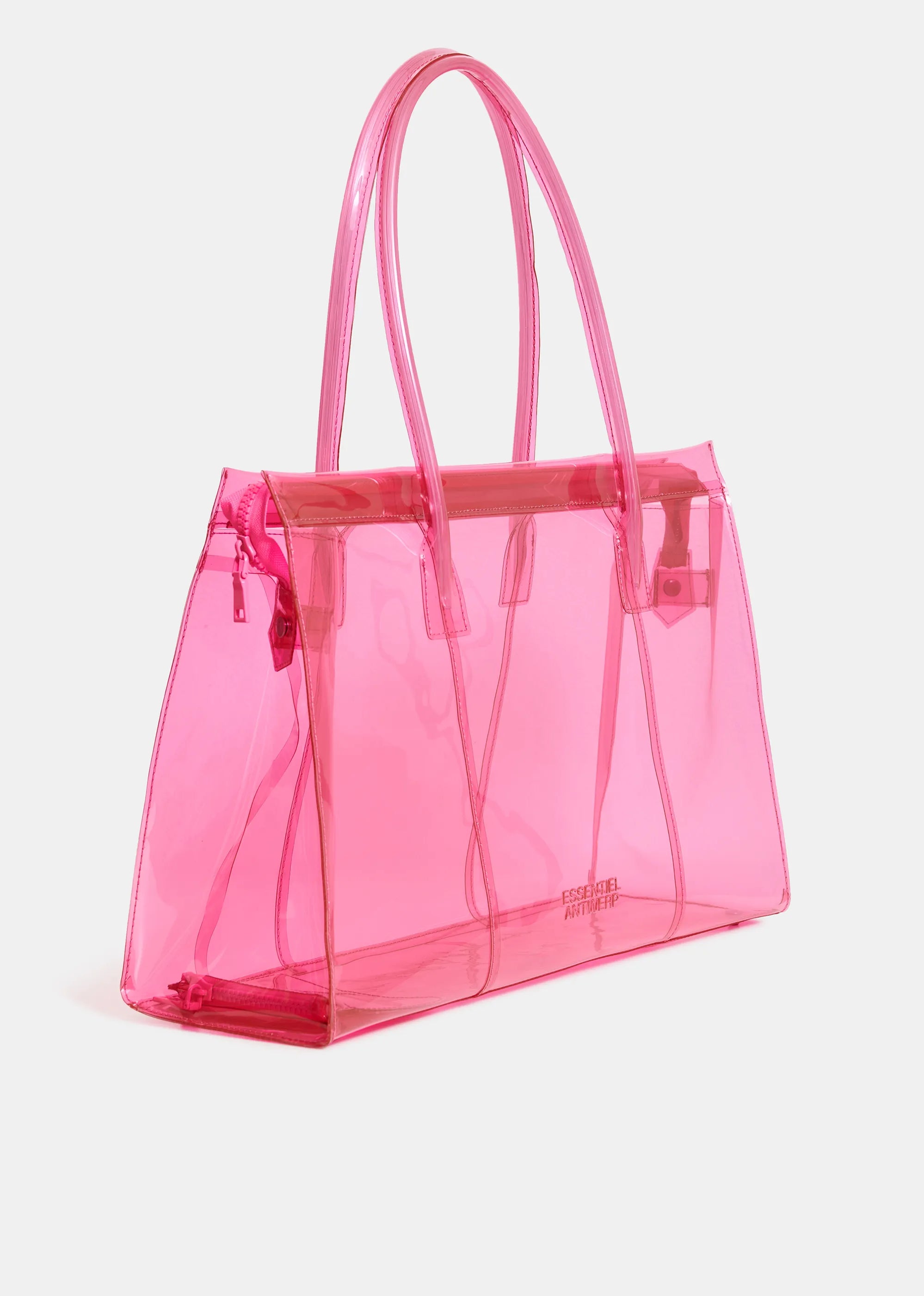 Essentiel Antwerp Jano Clear Tote Bag - Pink