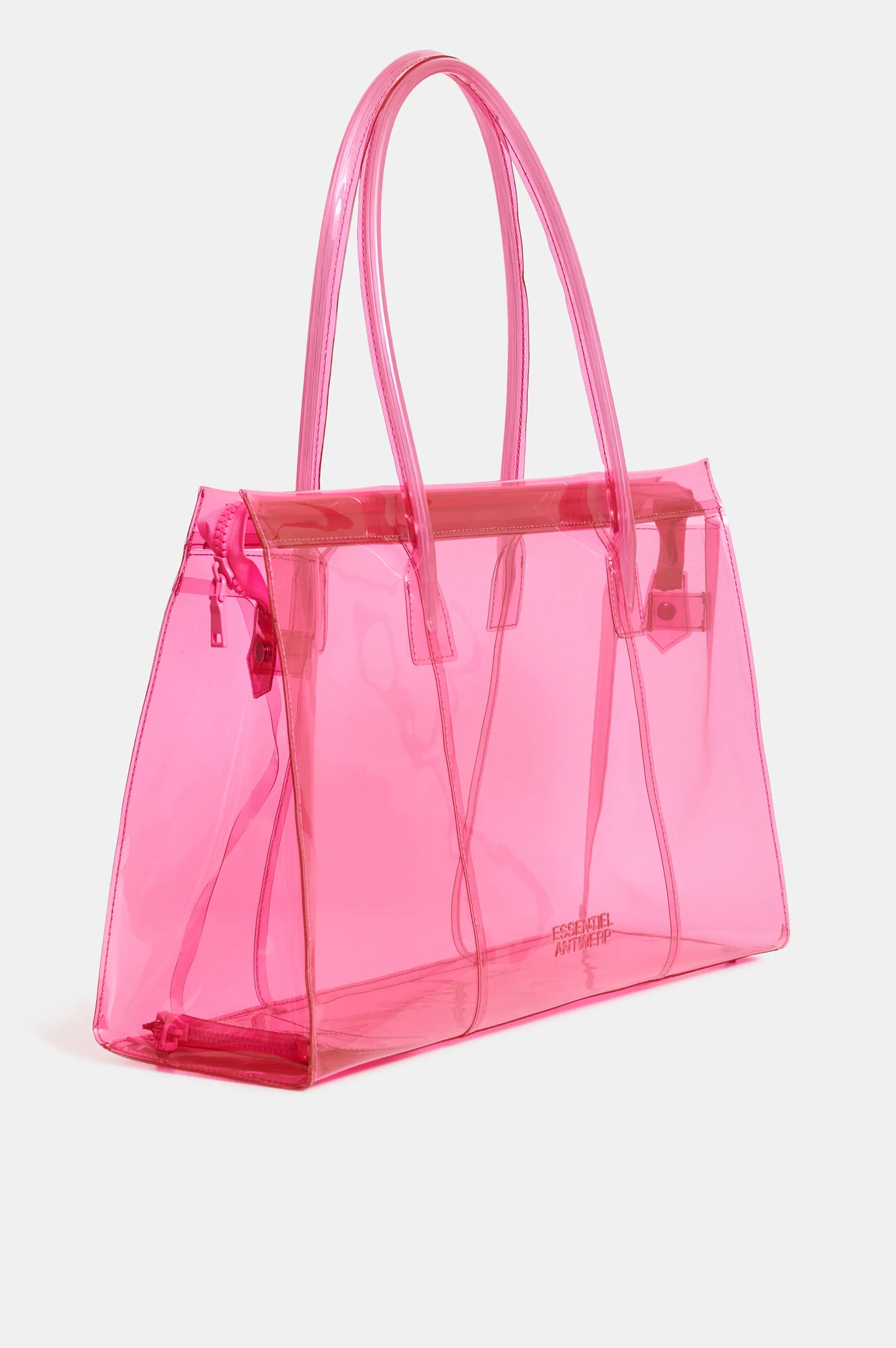 Essentiel Antwerp Jano Clear Tote Bag - Pink