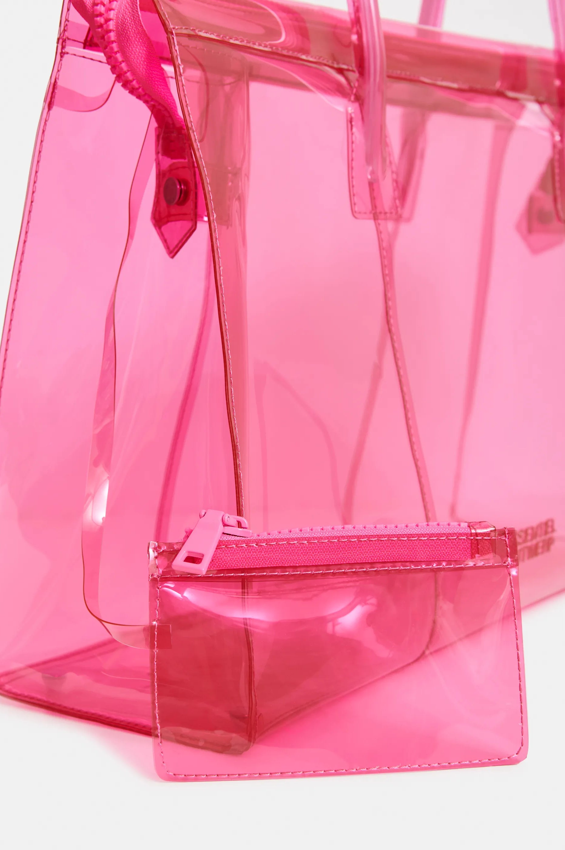 Essentiel Antwerp Jano Clear Tote Bag - Pink