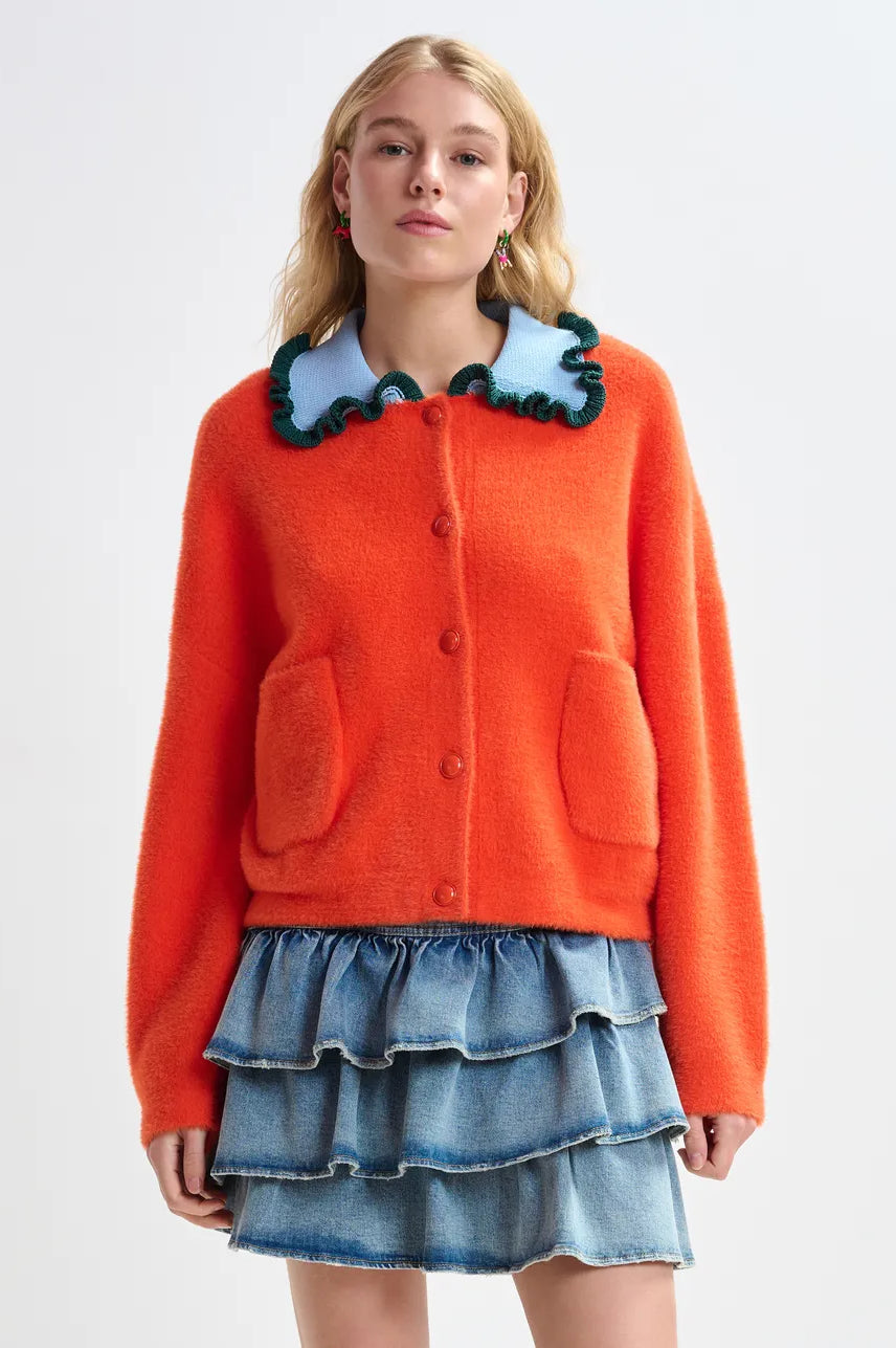 Essentiel Antwerp Jardener Cardigan - Nectarine