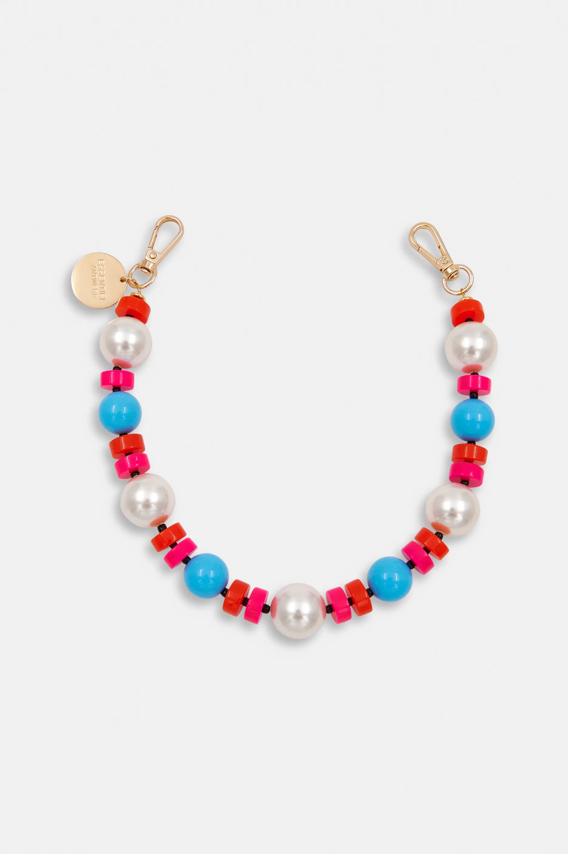 Essentiel Antwerp Jekko Bag Chain Necklace - Blue Pink