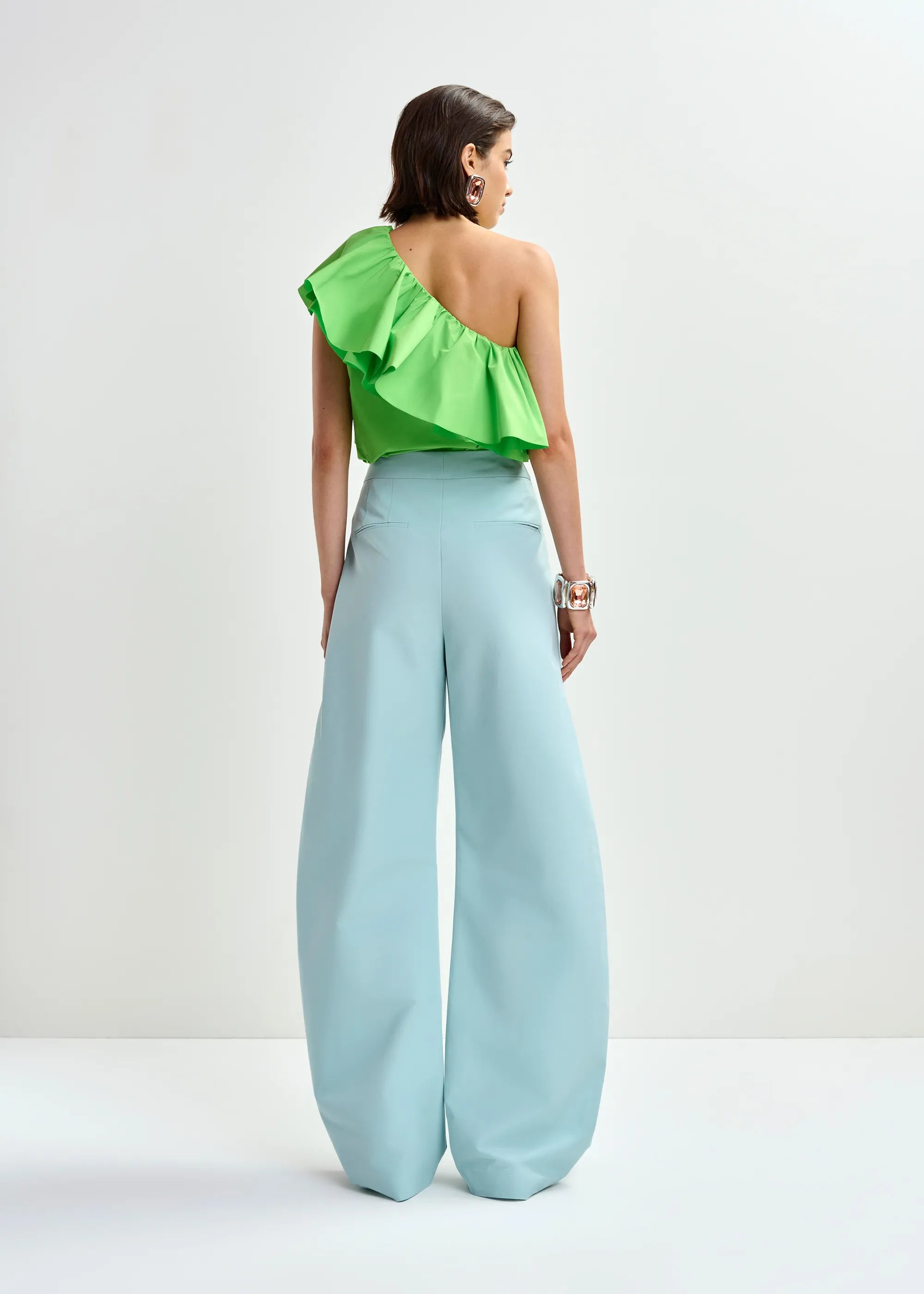 Essentiel Antwerp Jillian Ruffle Top - Green