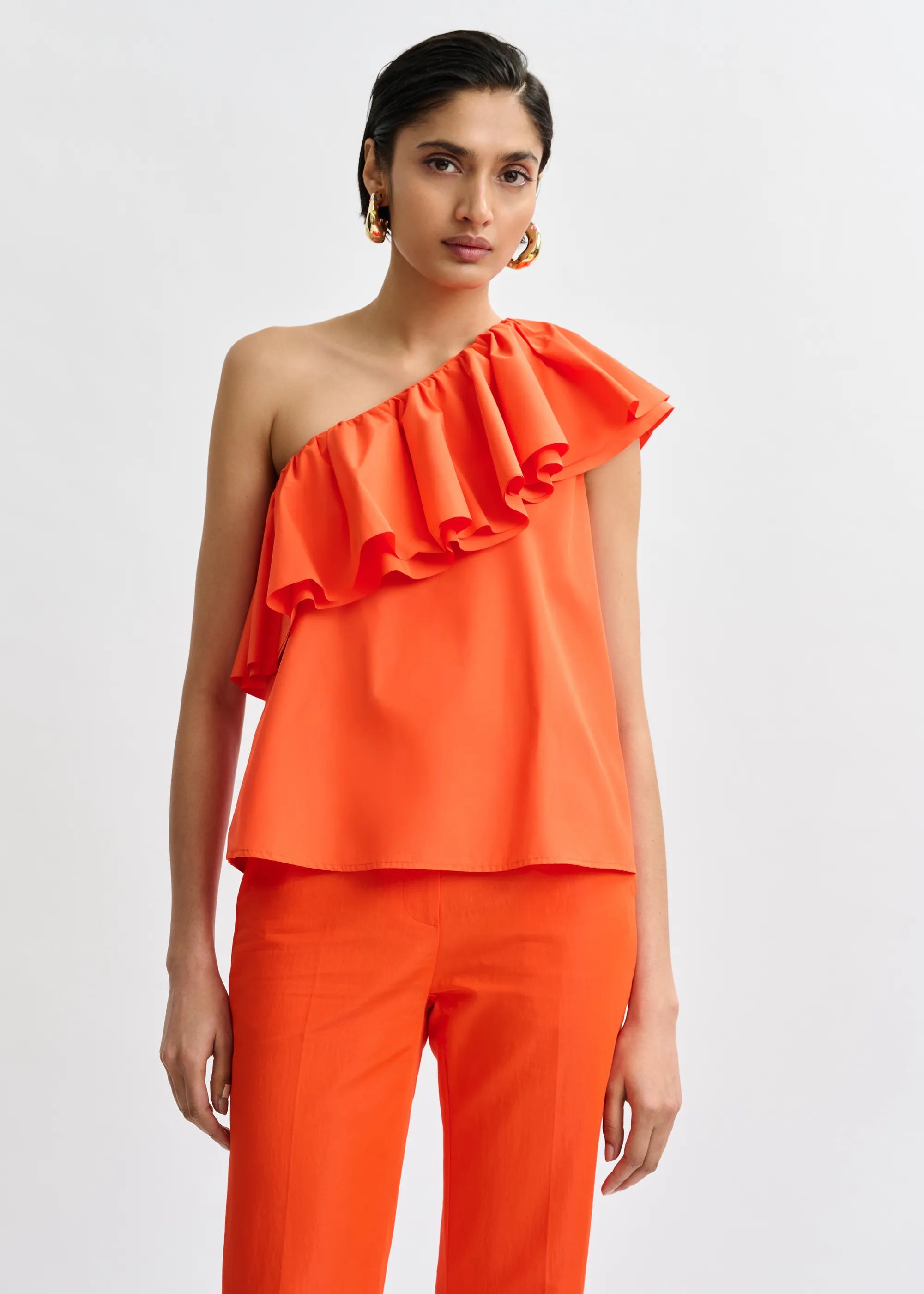 Essentiel Antwerp Jillian Ruffle Top - Orange