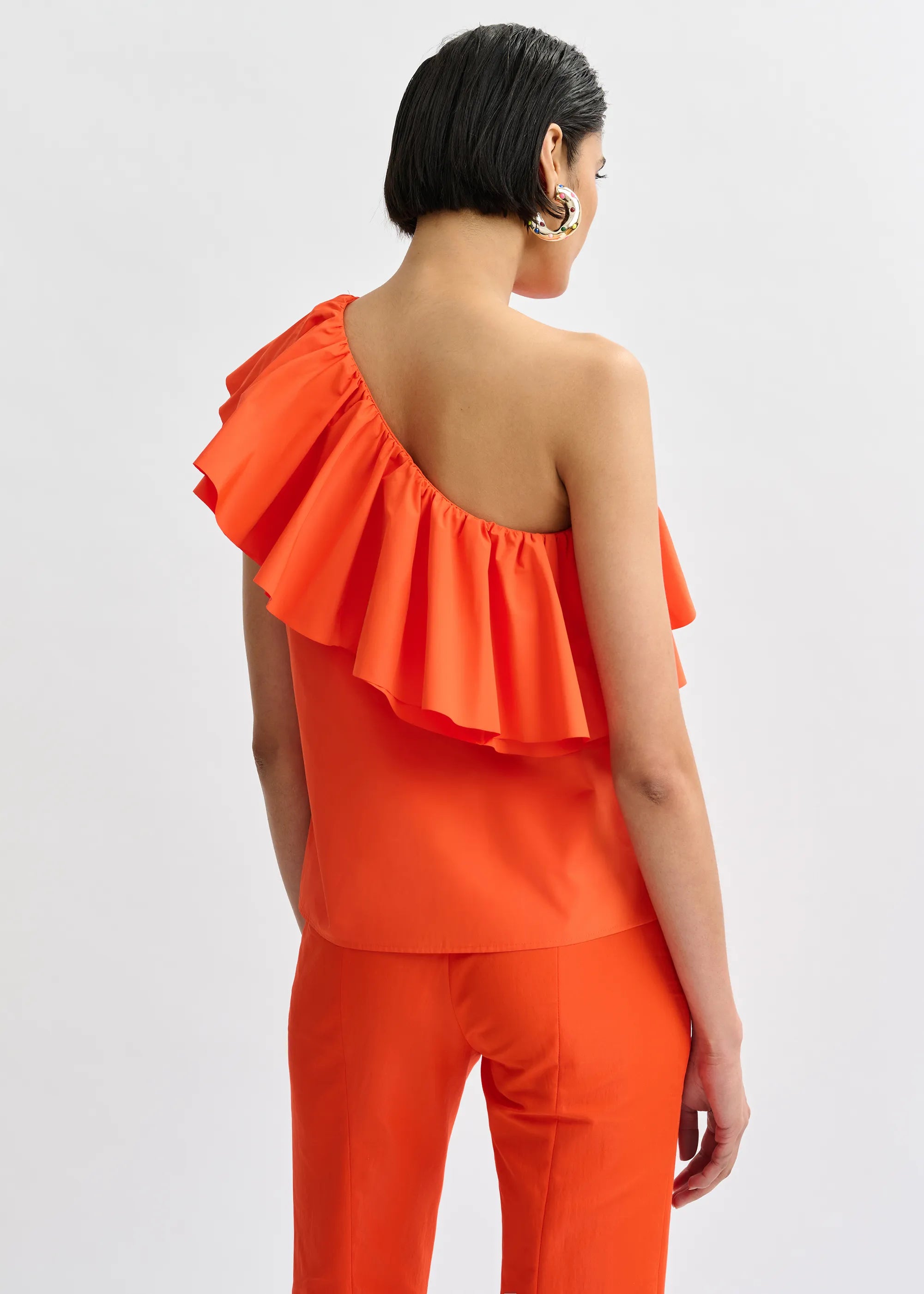 Essentiel Antwerp Jillian Ruffle Top - Orange