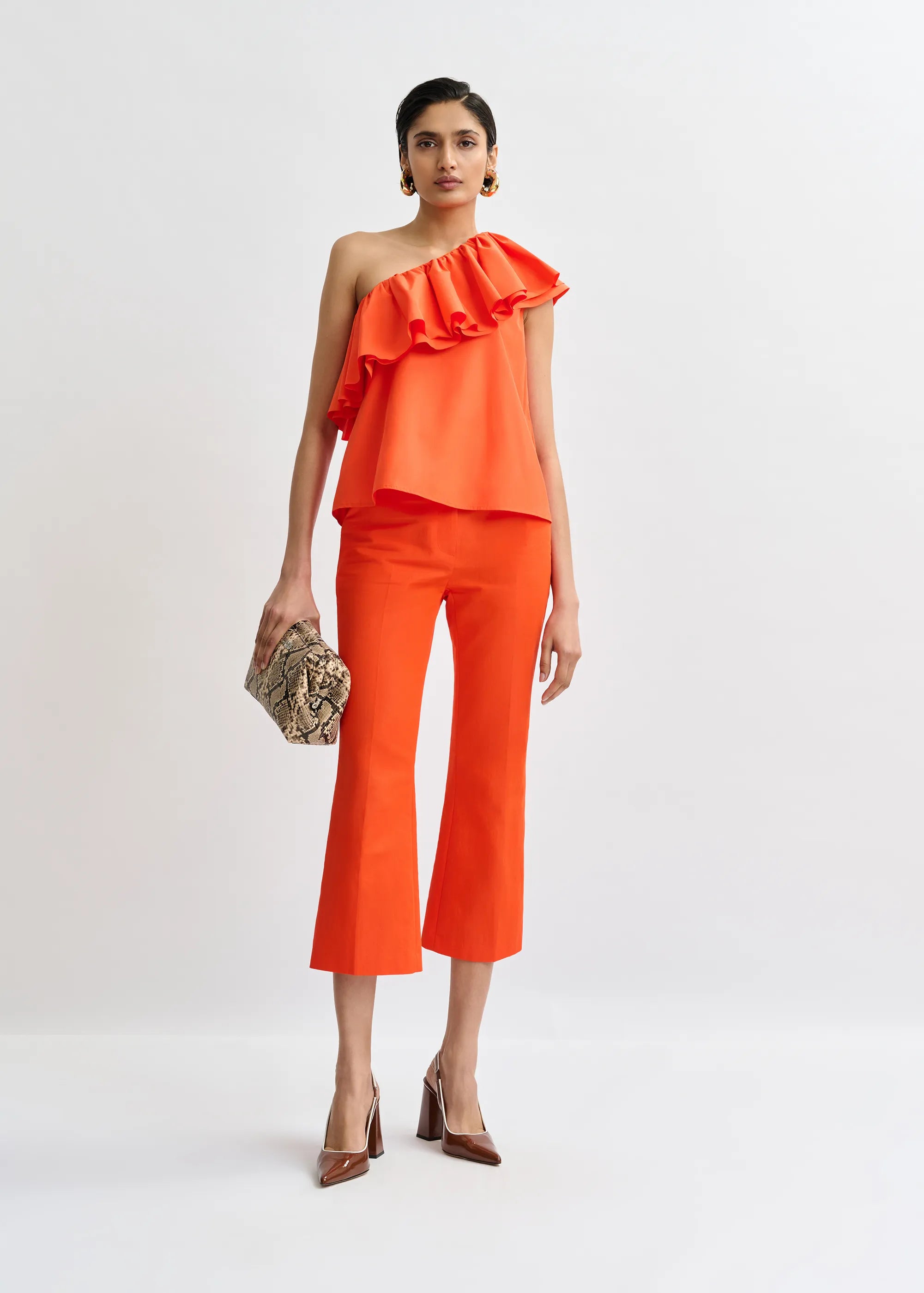 Essentiel Antwerp Jillian Ruffle Top - Orange