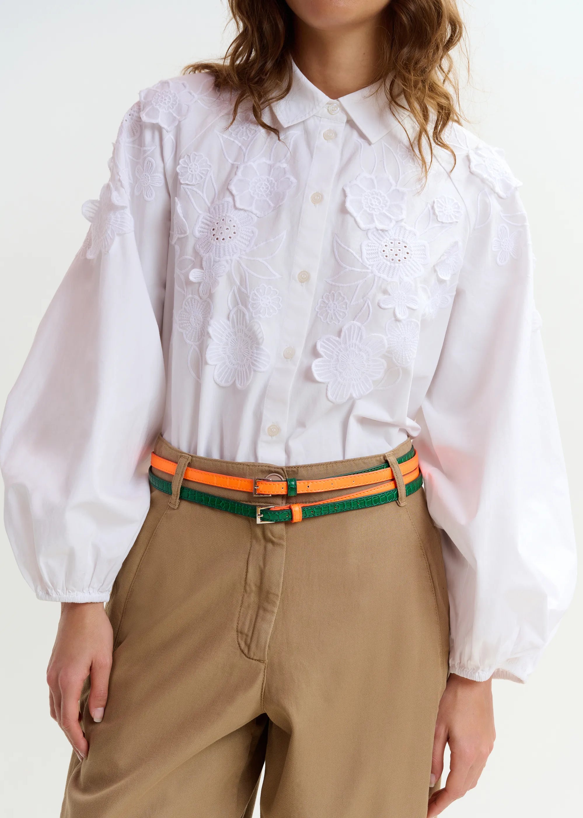 Essentiel Antwerp Joella Flower Shirt - White