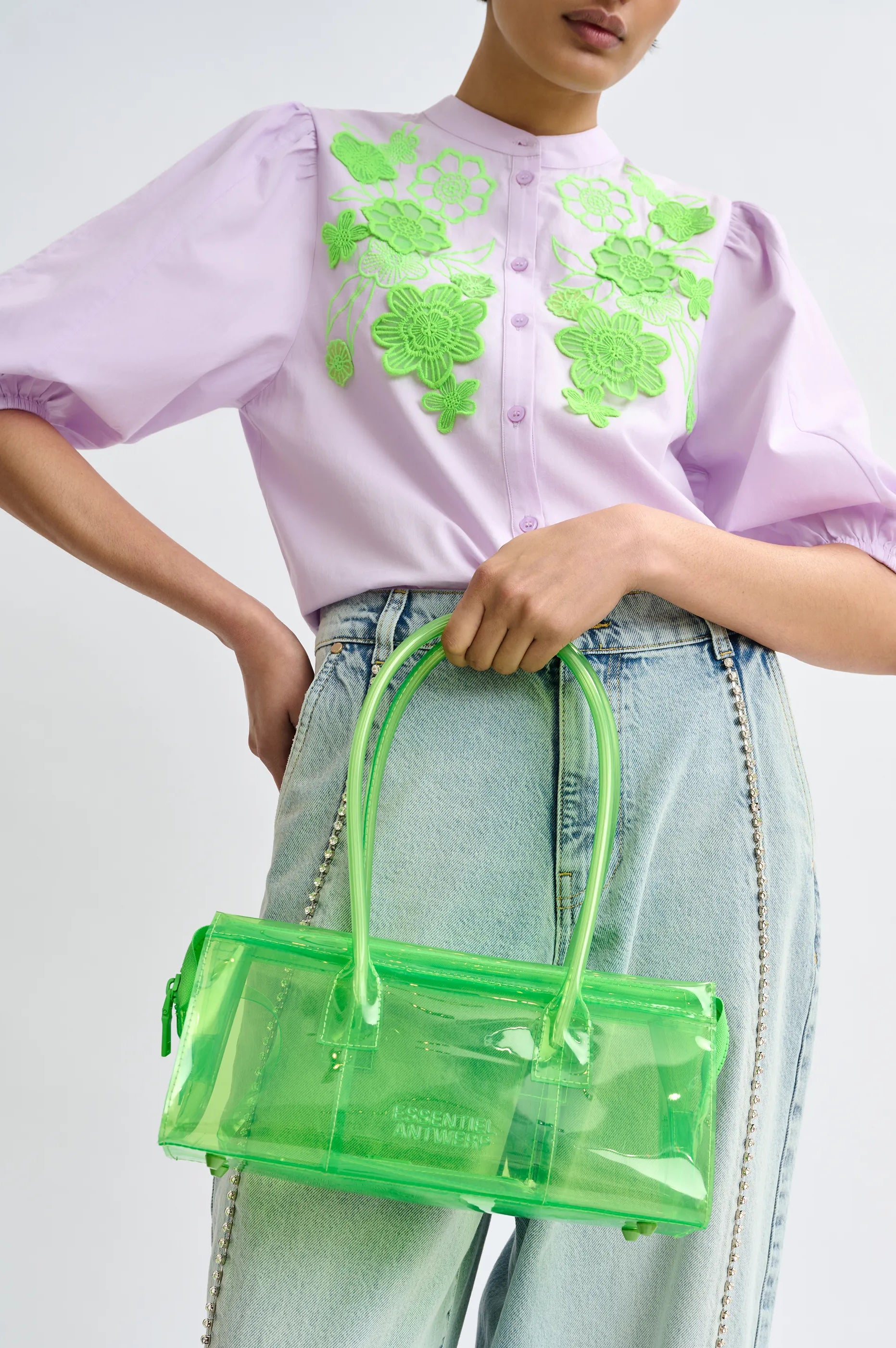 Essentiel Antwerp Joway Clear Bag - Green