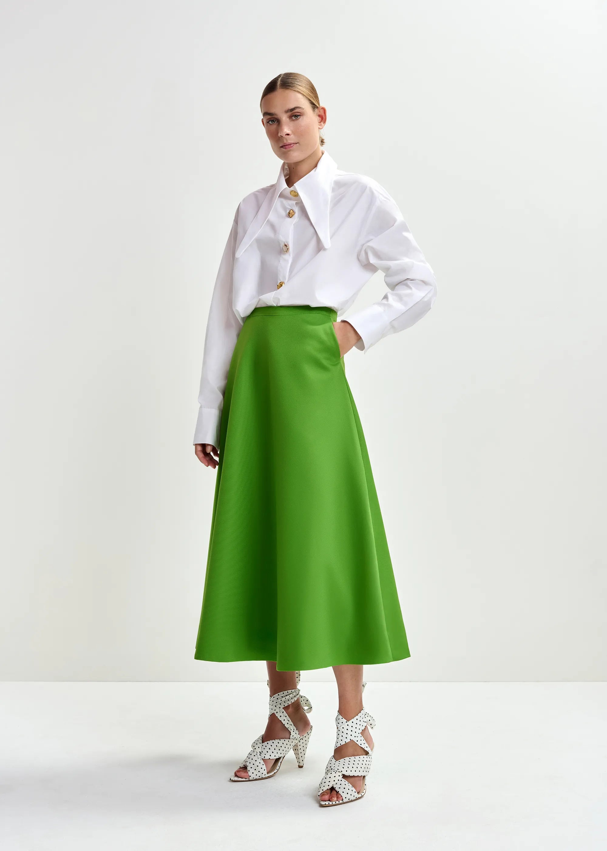 Essentiel Antwerp Julio A-Line Skirt - Green