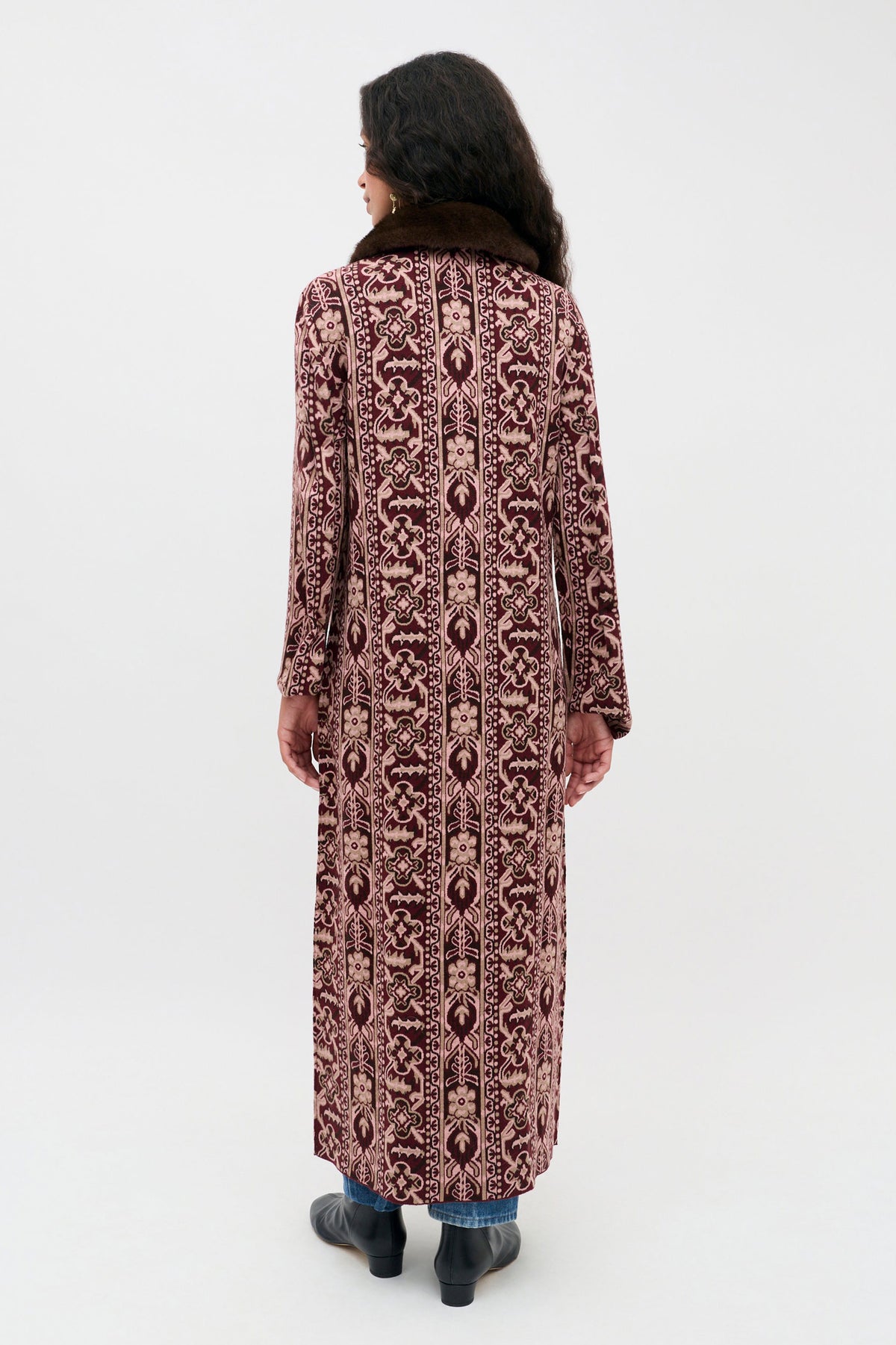 Rixo Jacoba Cardigan - Tapestry Bloom Bordeaux