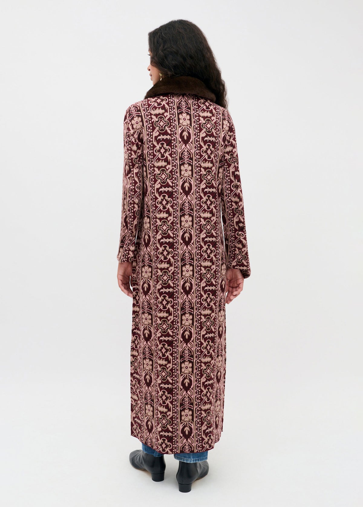 Rixo Jacoba Cardigan - Tapestry Bloom Bordeaux