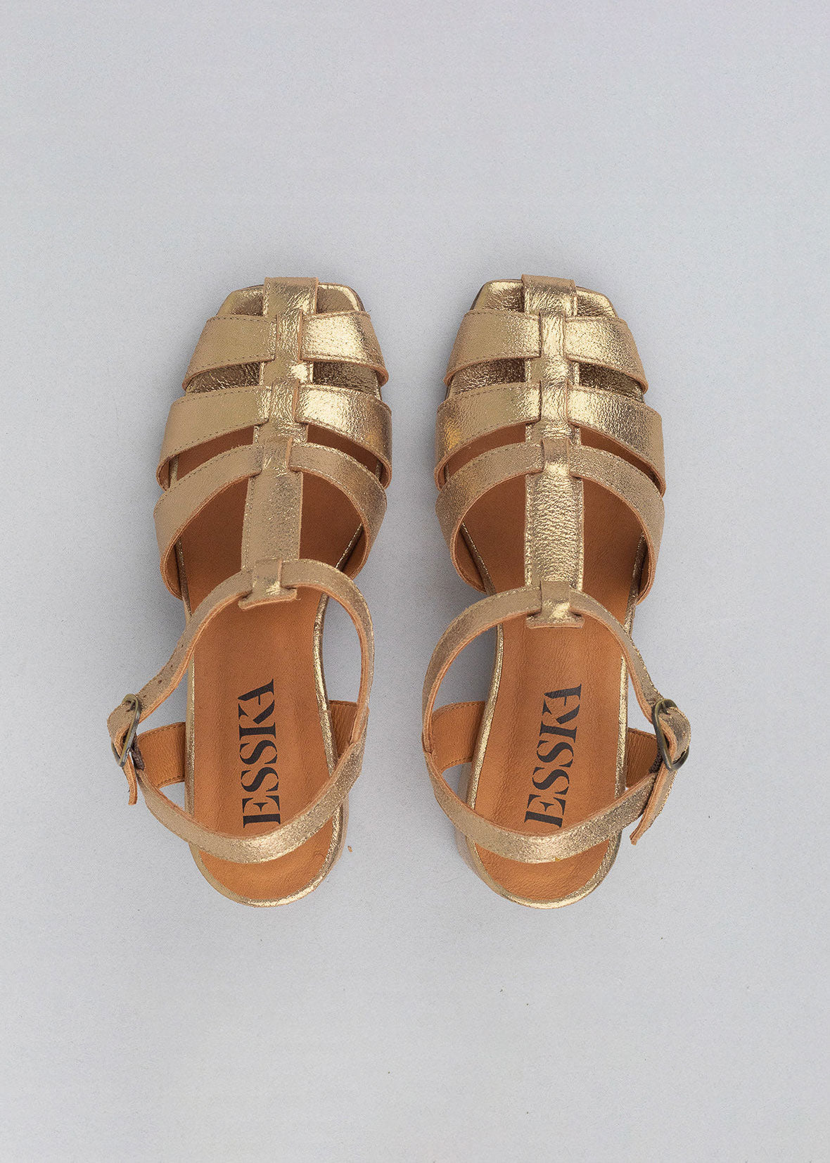 Esska Jenny Gold Dust Heeled Sandals